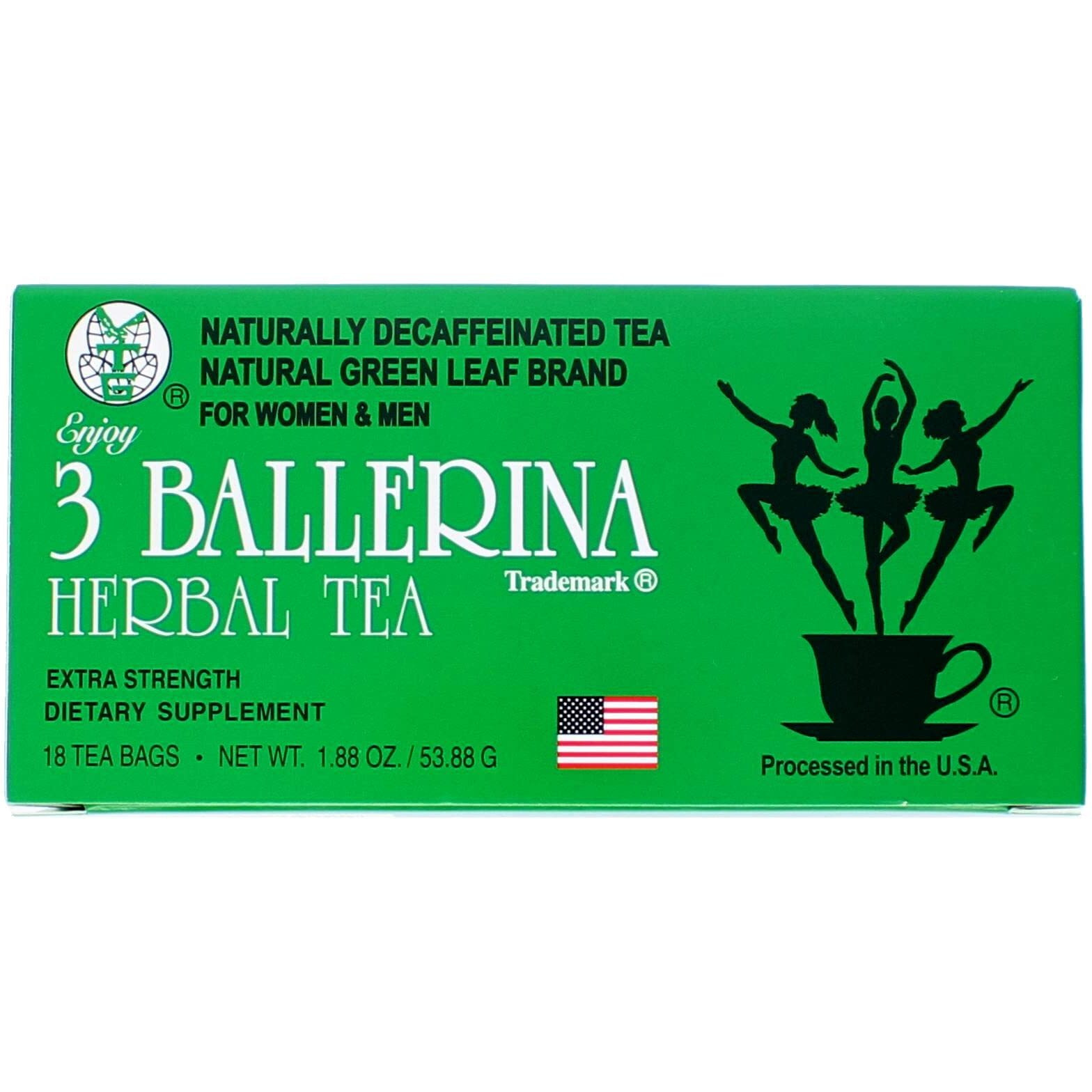 3 Ballerina Tea Drink Extra Strength, 18 Count (Pack Of 2)
