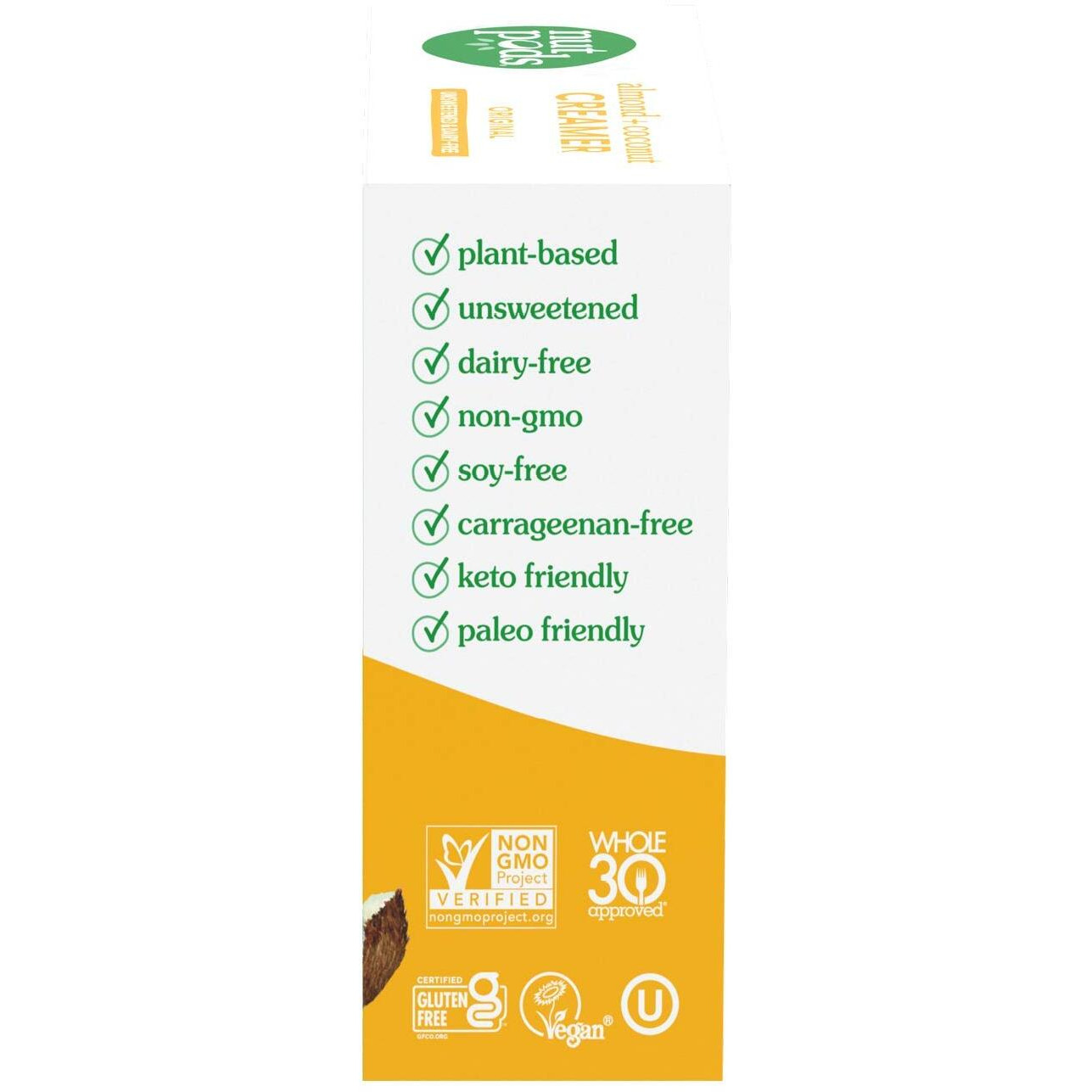 Nutpods Original Coffee Creamer - Unsweetened Non Dairy Creamer Made From Almonds And Coconuts - Keto Creamer, Whole30, Gluten Free, Non-Gmo, Vegan, Sugar Free, Kosher (4-Pack)