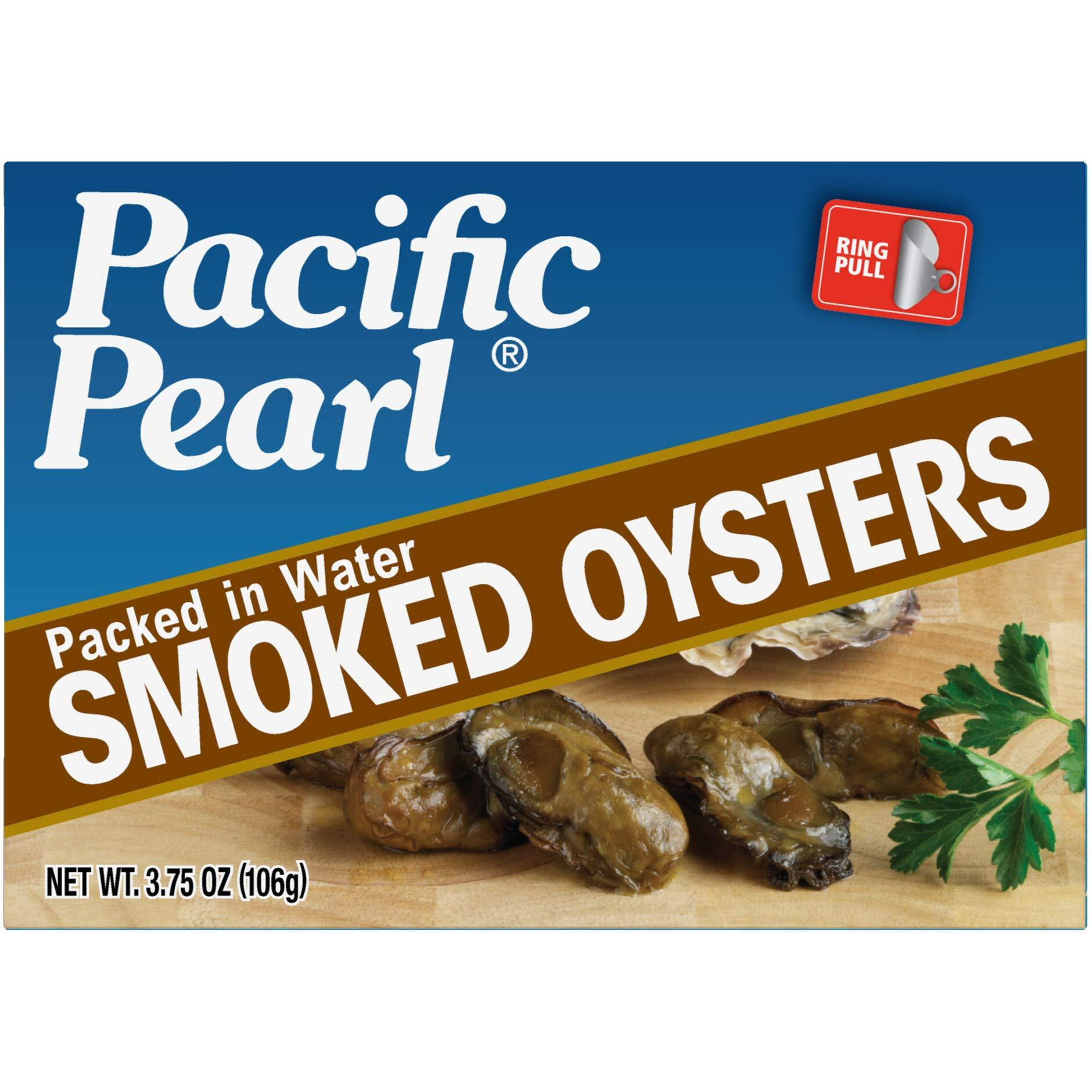 Pacific Pearl Smoked Oysters In Spring Water, 3.75-Ounce Cans (Pack Of 12)