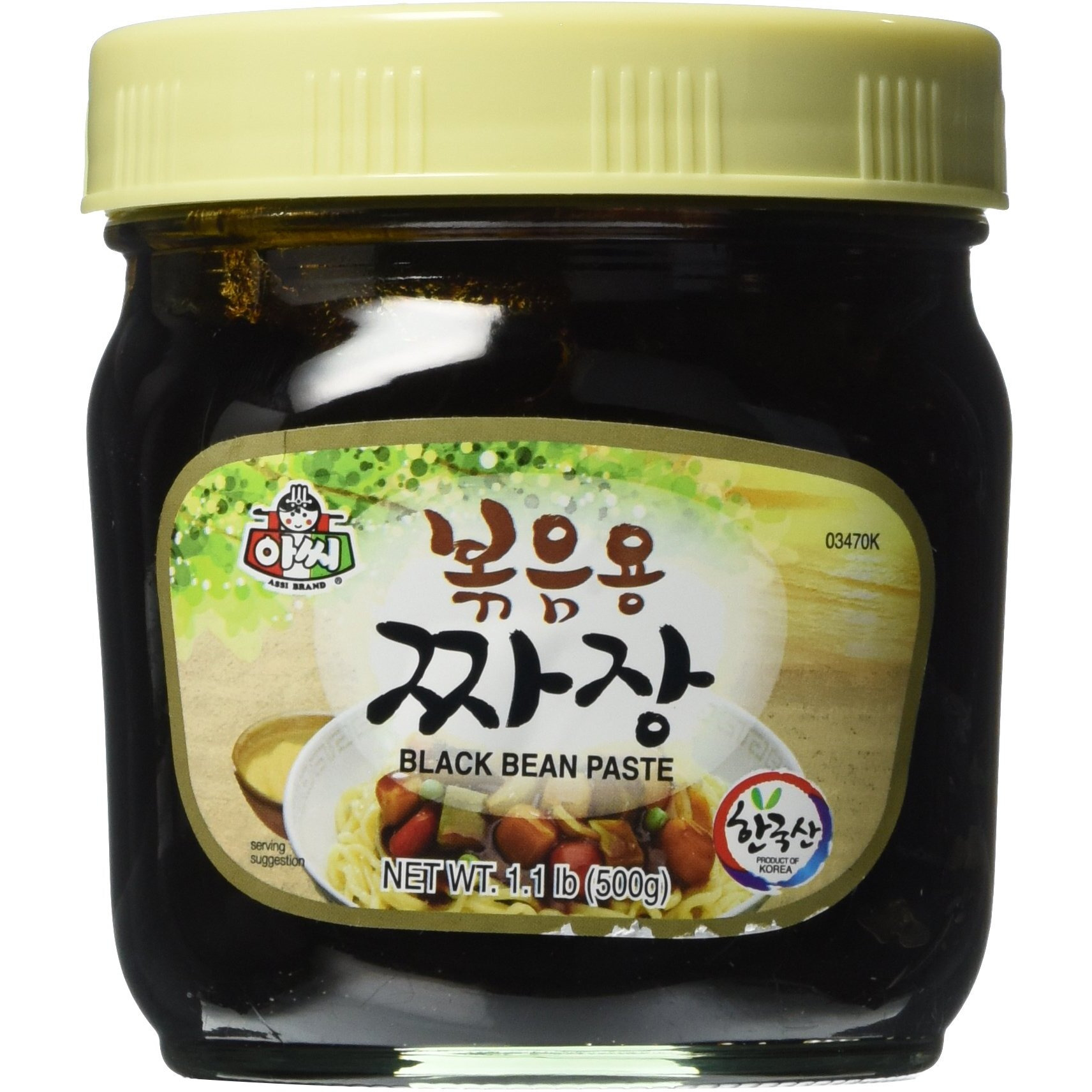 Assi Black Bean Sauce, Jjajang, 1.1 Pound