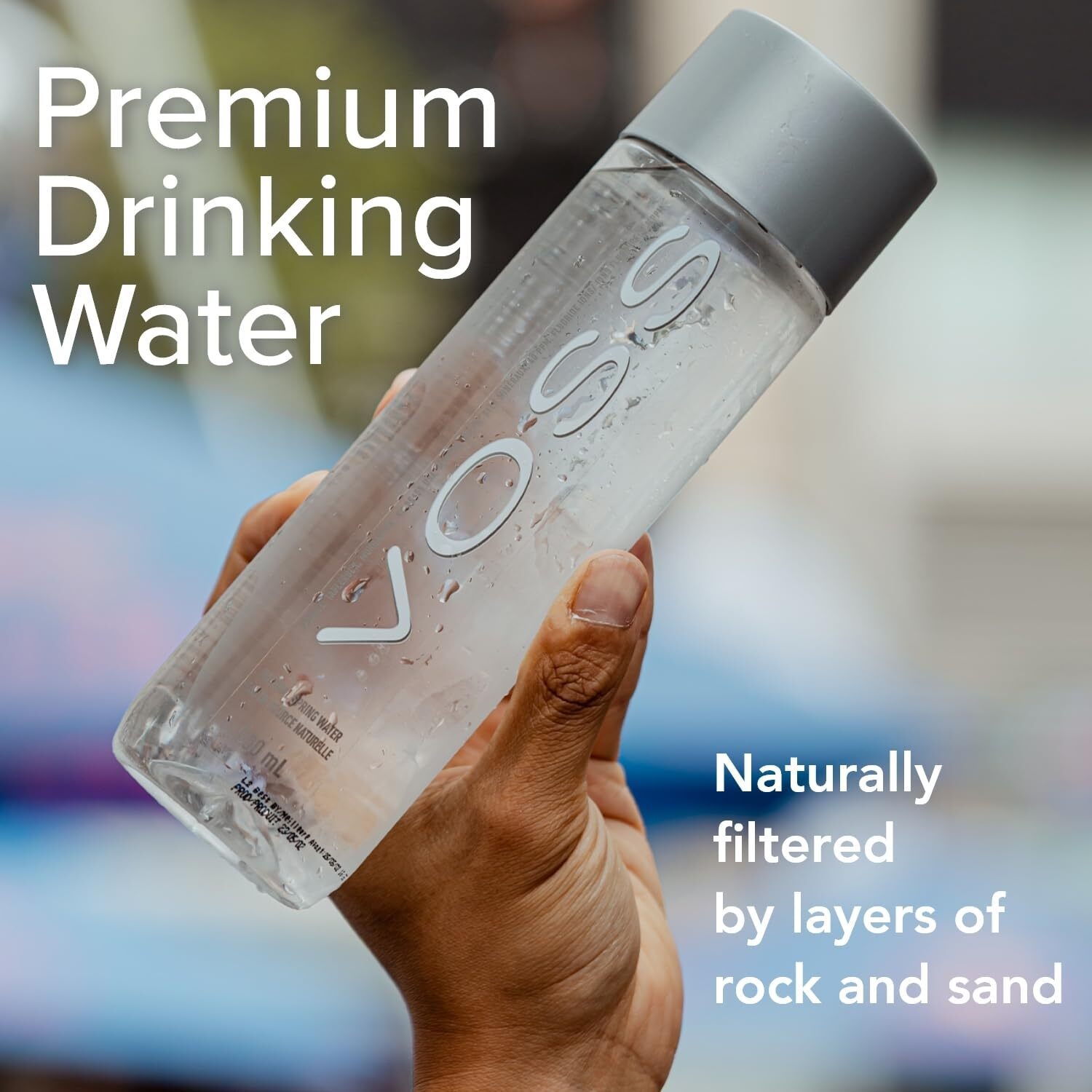Voss Premium Still Bottled Natural Water - Bpa-Free - High Grade Pet - Recyclable Plastic Water Bottles - Pure Drinking Water With Unique & Iconic Bottle Design - 12 Pack
