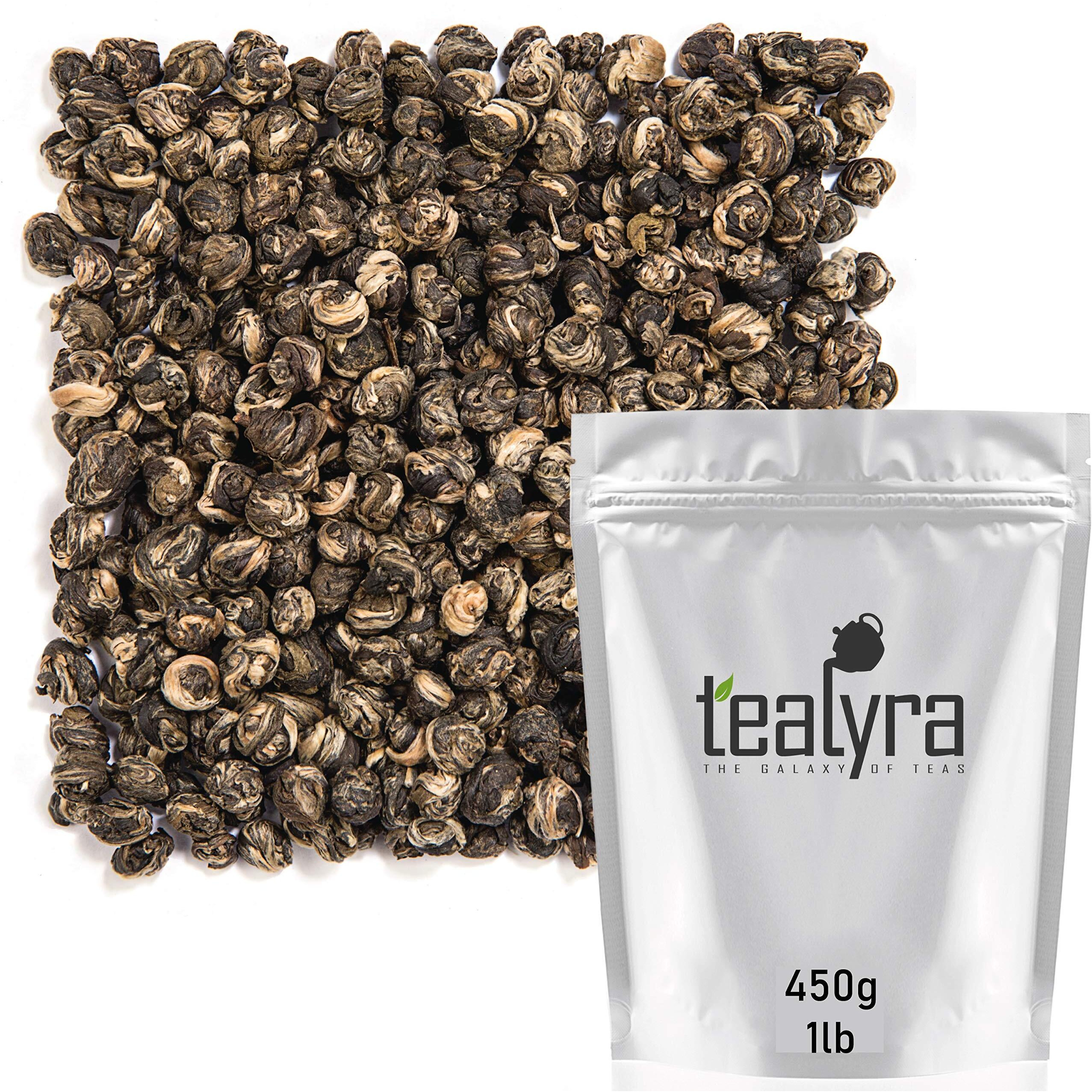 Tealyra - Imperial Jasmine Dragon Pearls - 16-Ounce - Green Tea Loose Leaf - Premium Jasmine Green Tea With Pleasant Aroma - Organically Grown - 450 Gram