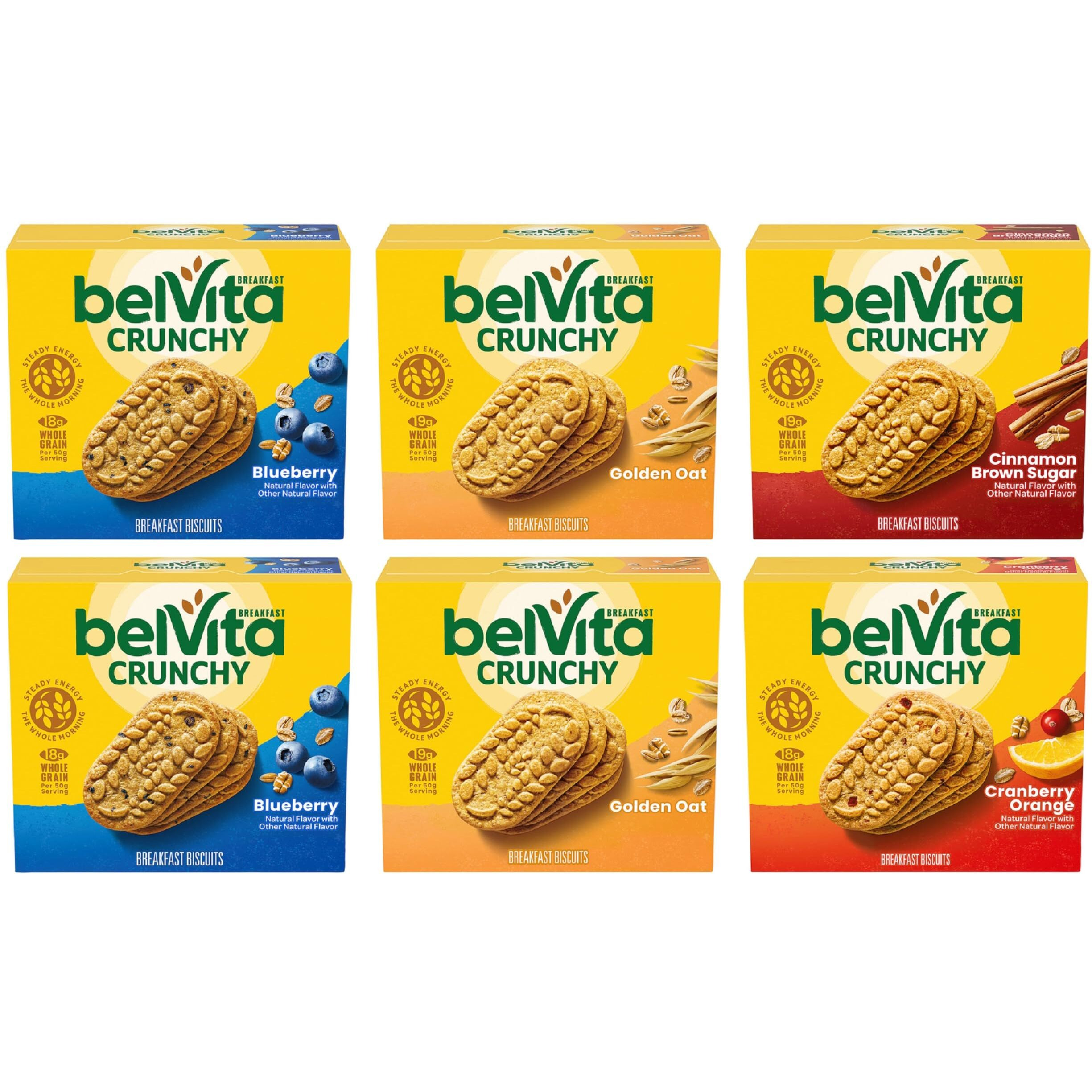 Belvita Breakfast Biscuits Variety Pack, 4 Flavors, 6 Boxes Of 5 Packs (30 Total Packs)