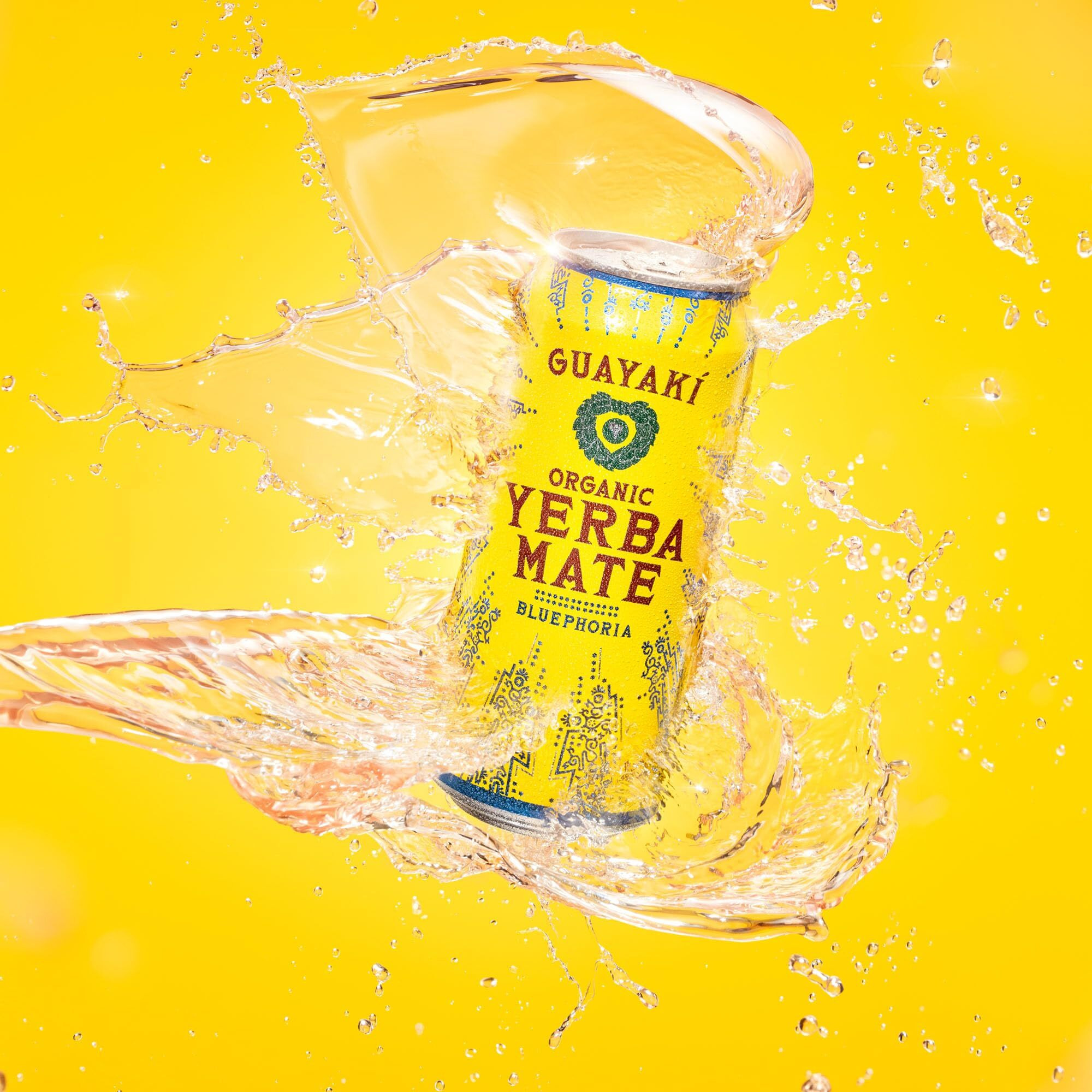 Guayaki Yerba Mate, Clean Energy Drink Alternative, Organic Bluephoria, 15.5Oz (Pack Of 12), 150Mg Caffeine