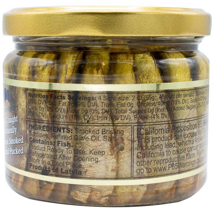 Mw Polar Smoked Brisling Sardines In Olive Oil In 9.5Oz. Jar (Pack Of 6)