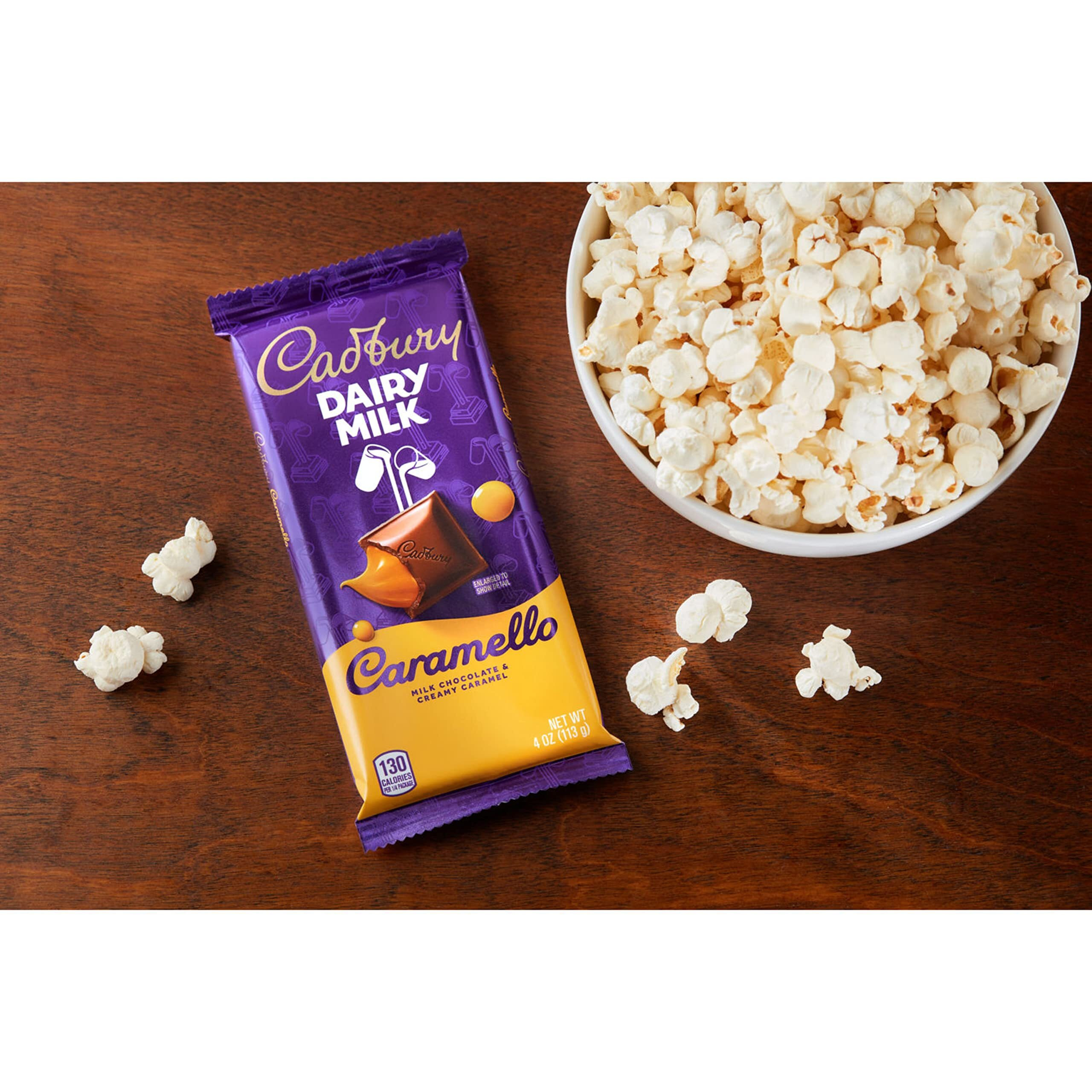 Cadbury Dairy Milk Caramello Milk Chocolate Candy Bars, 4 Oz (14 Count)
