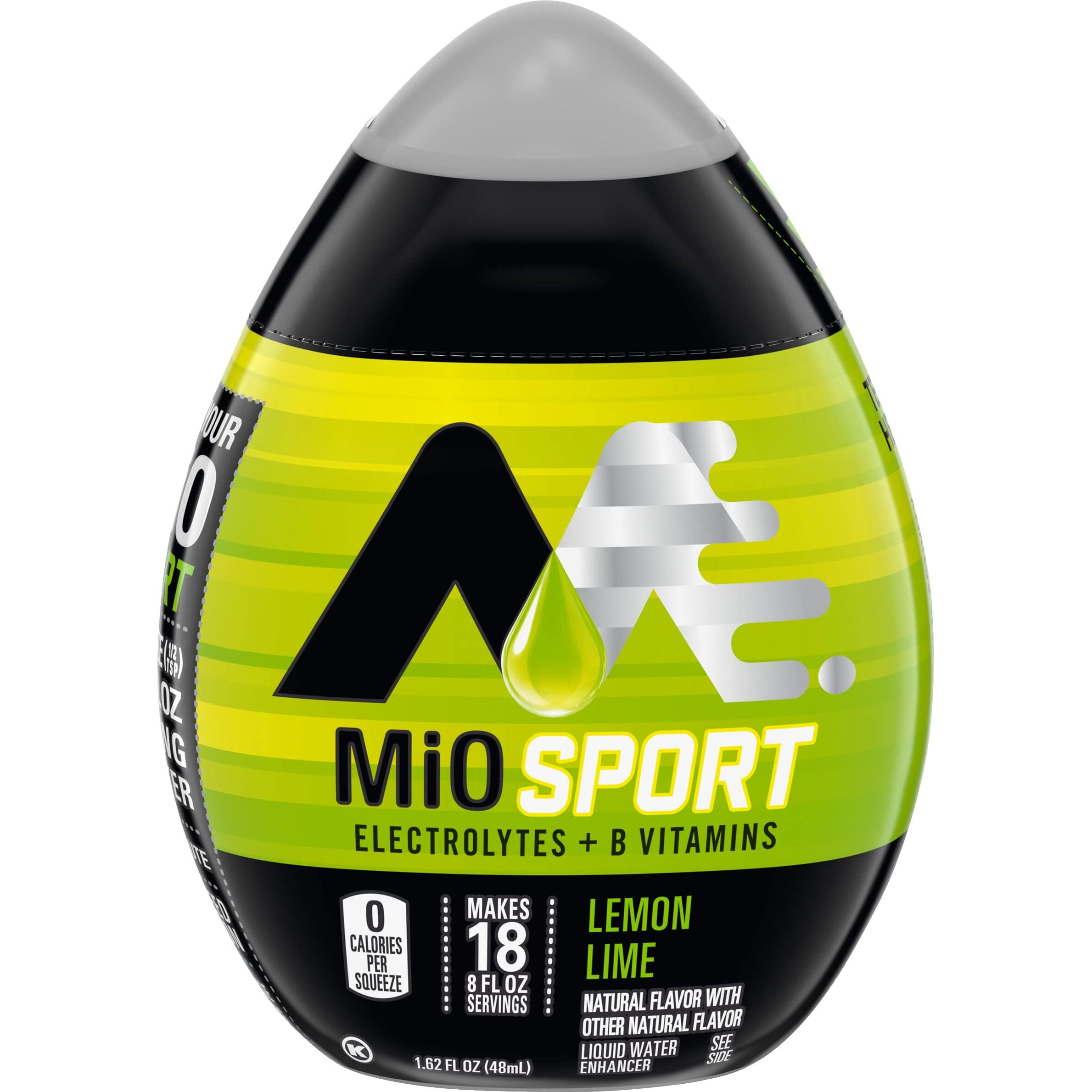 Mio Sport Liquid Water Enhancer, Lemon Lime, 1.62 Ounce, (Pack Of 6)