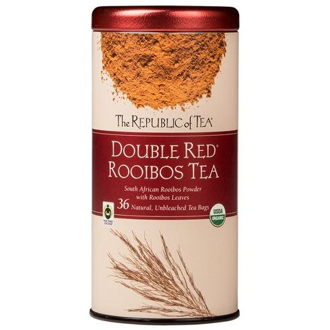 The Republic Of Tea Organic Double Red Rooibos Tea, 36 Tea Bag Tin