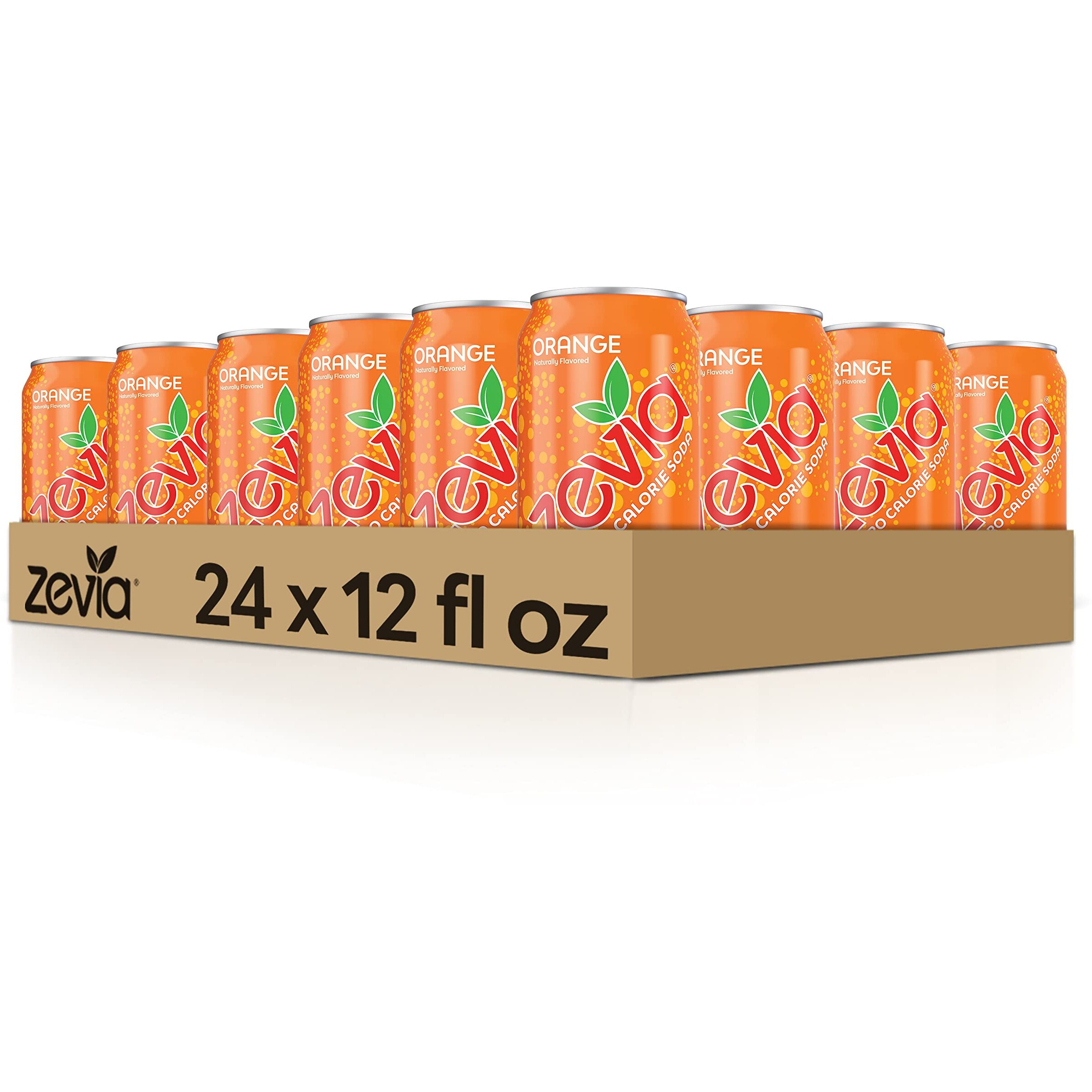 Zevia All Natural Soda, Orange, 12-Ounce Cans (Pack Of 24), 12 Fl Oz (Pack Of 24)