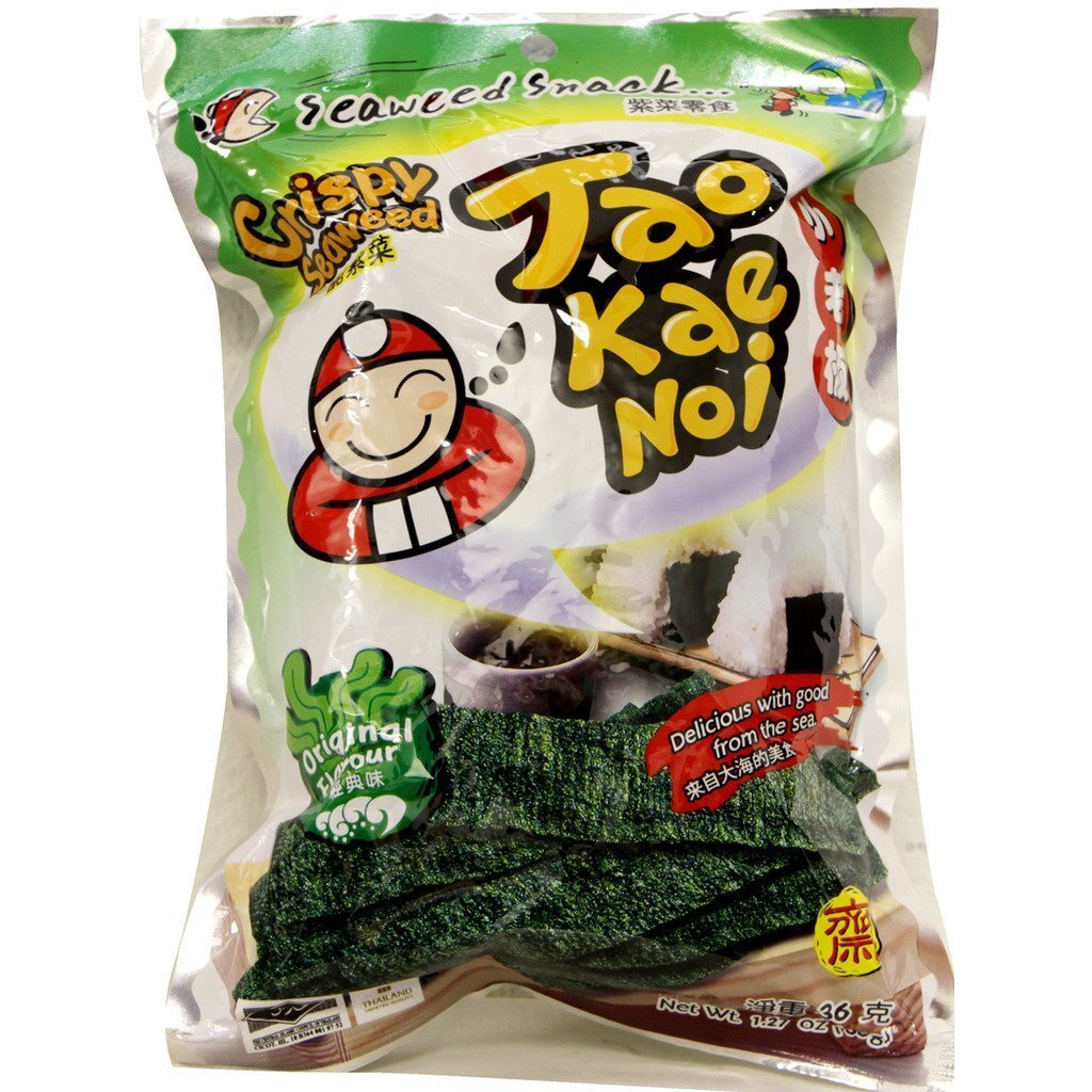 Tao Kae Noi Hi Crispy Seaweed Original Flavor, 1.41Oz X 6Packs