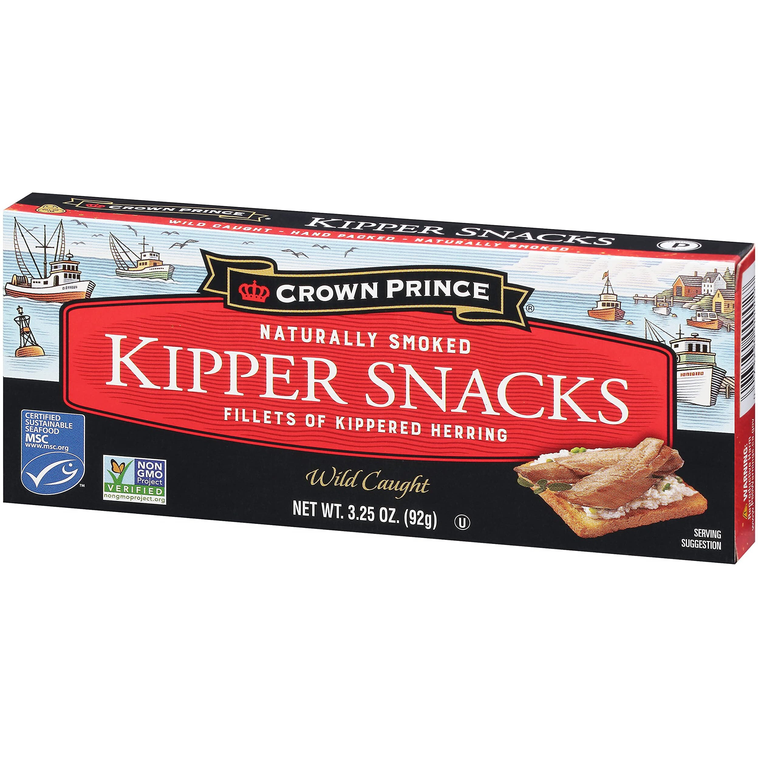 Crown Prince Kipper Snacks, 3.25 Ounce Cans (Pack Of 18)