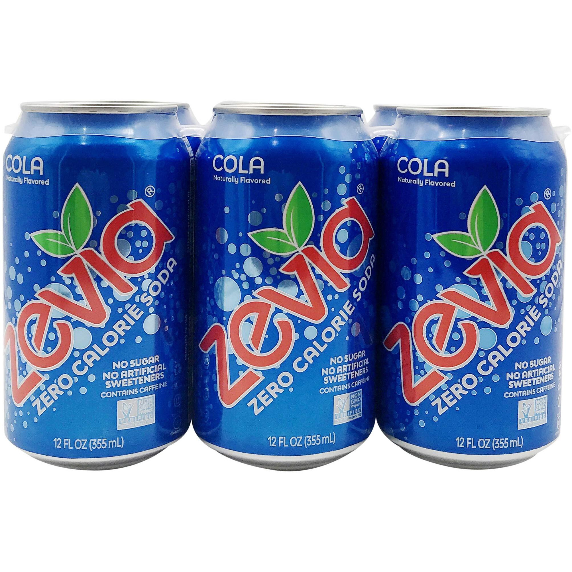 Zevia Zero Calorie Soda Cola, 12 Oz Pack Of 6