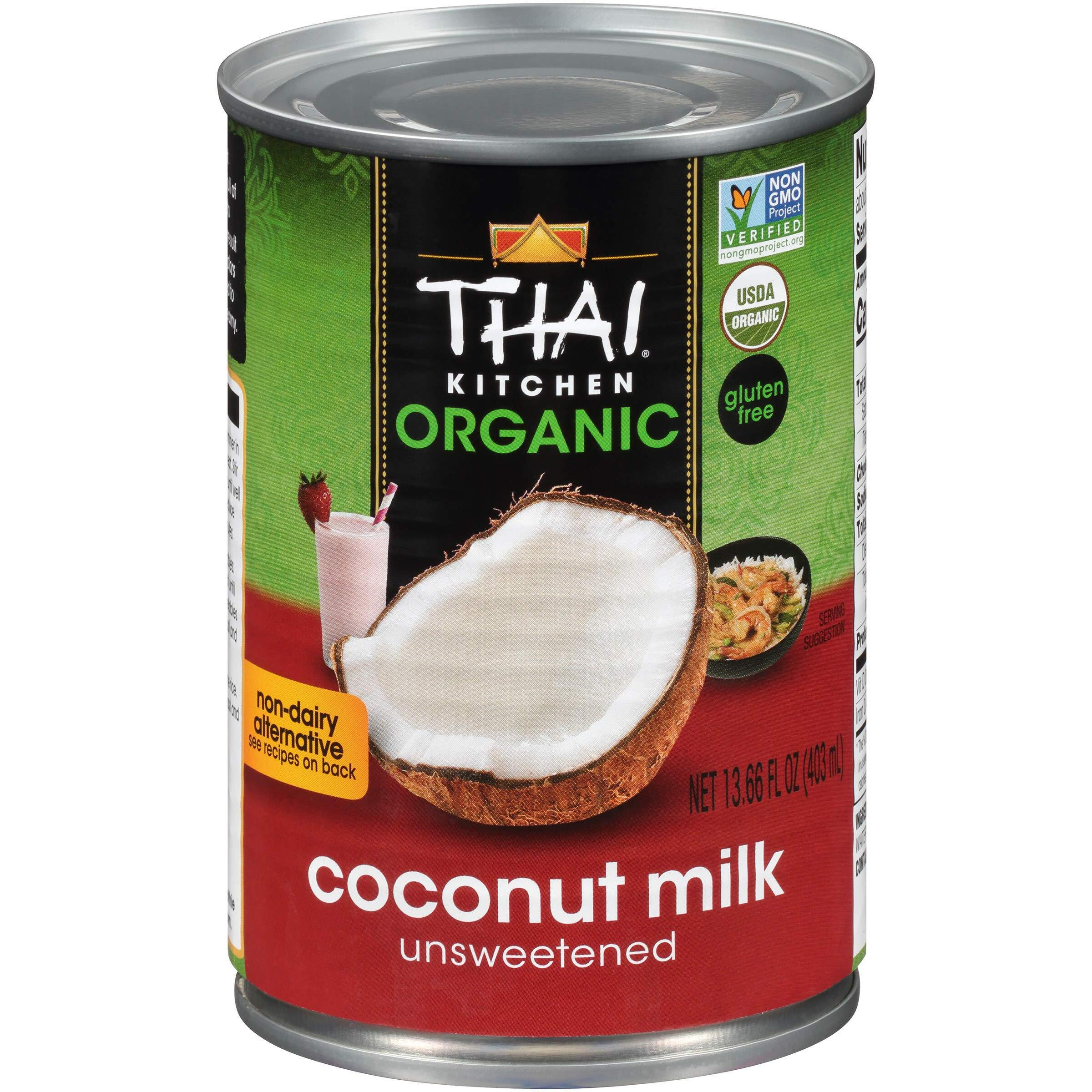 Thai Kitchen Organic Unsweetened Coconut Milk, 13.66 Fl Oz (Pack Of 12)
