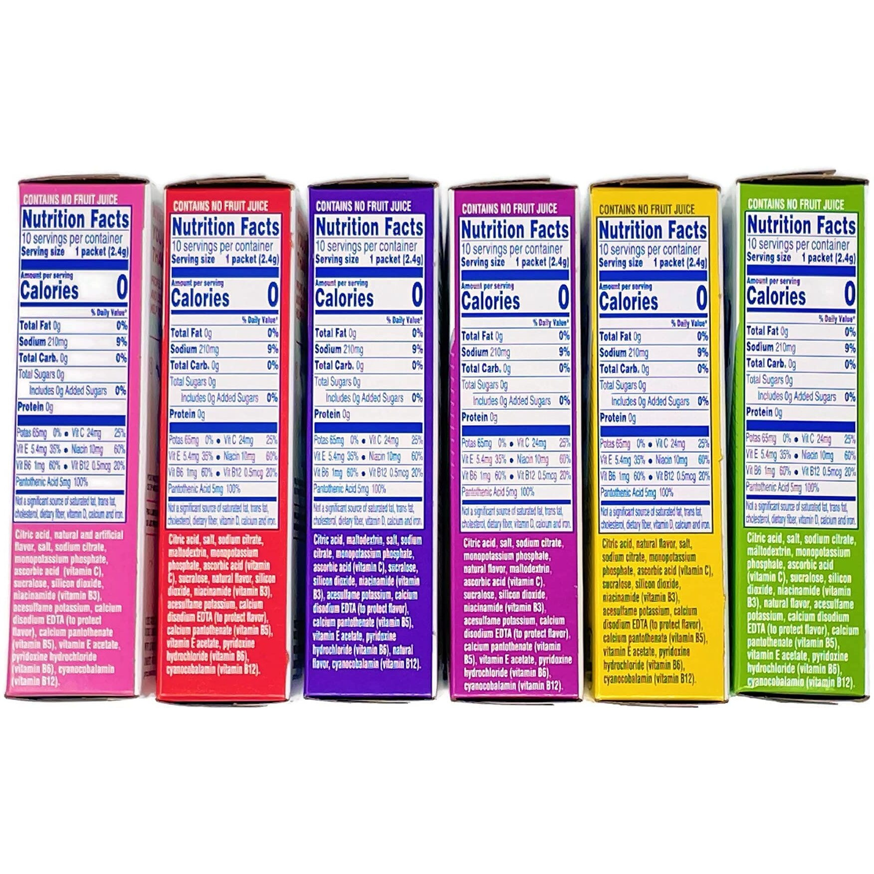 Propel Powder Packets Drink Mix Singles Variety Of 6 Lemon, Grape, Berry, Raspberry Lemonade, And Kiwi Strawberry