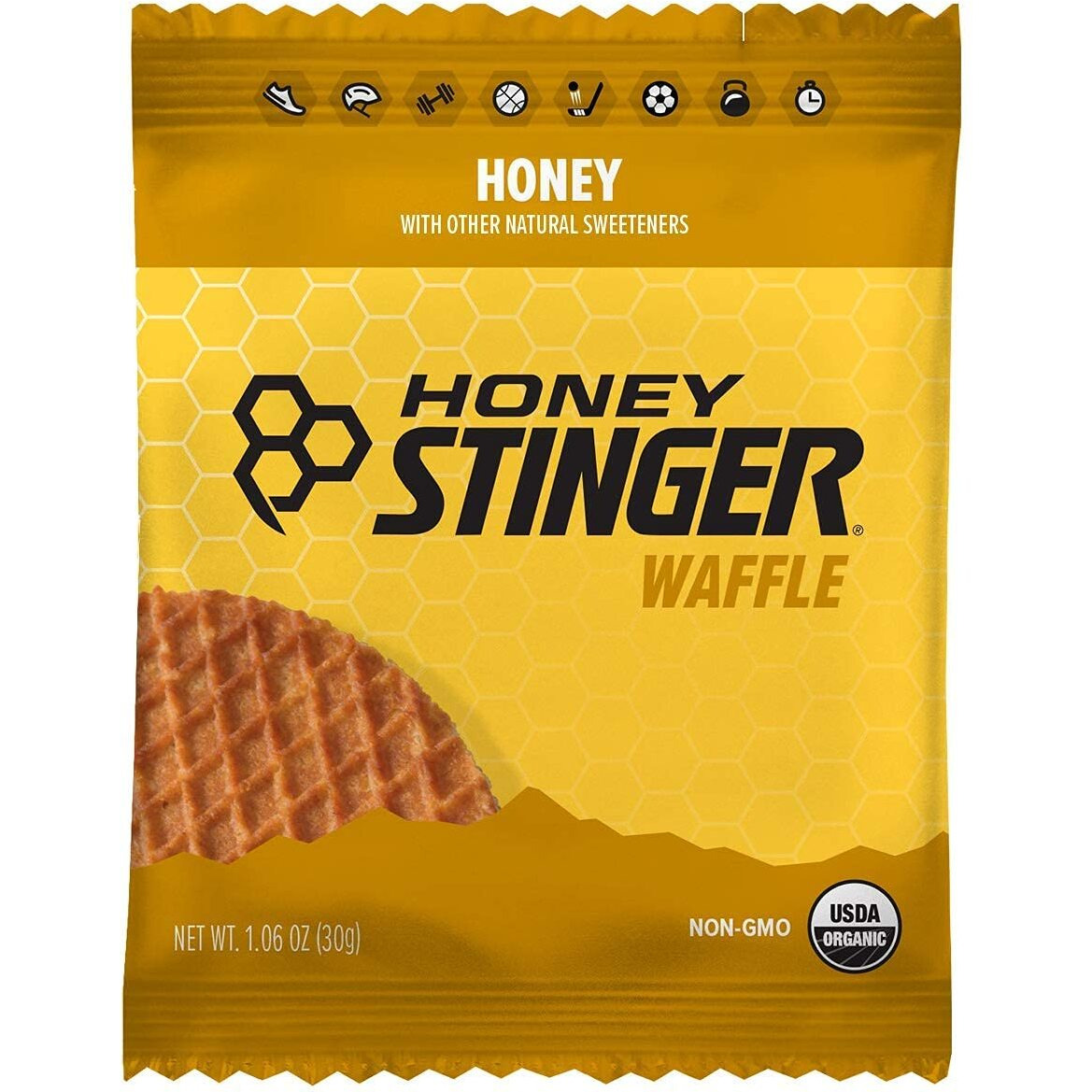 Honey Stinger Organic Honey Waffle | Energy Stroopwafel For Exercise, Endurance And Performance | Sports Nutrition For Home & Gym, Pre & During Workout | Box Of 16 Waffles, 16.96 Ounce (Pack Of 16)