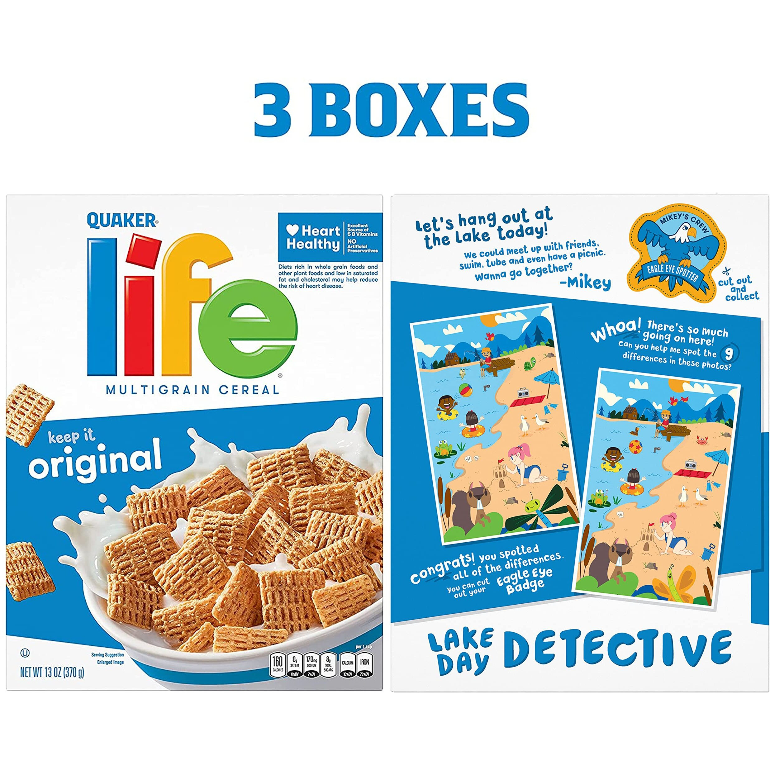 Life Breakfast Cereal, Original, 13Oz Boxes (3 Pack)