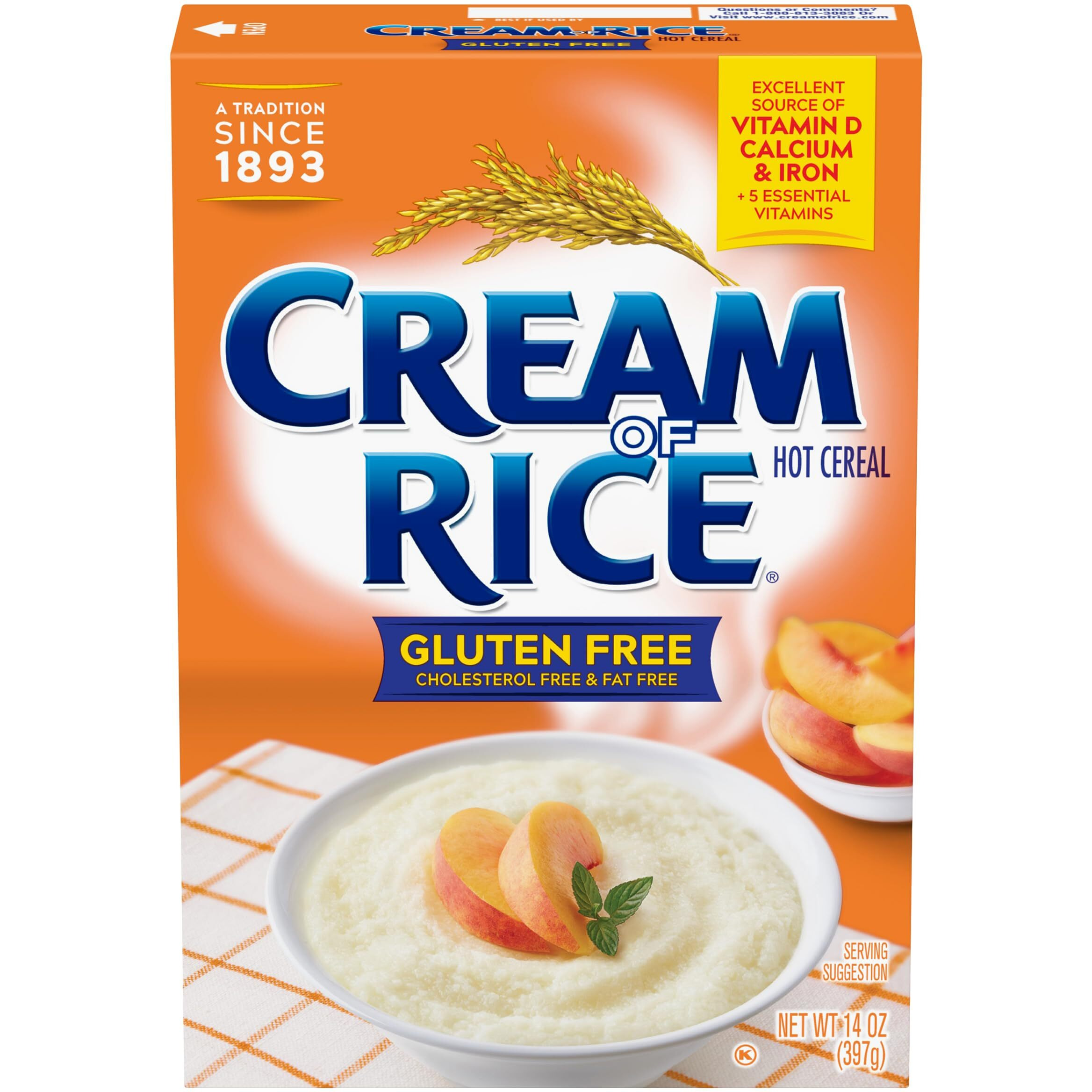Cream Of Rice Gluten Free Hot Cereal, 14 Ounce (Pack Of 12)