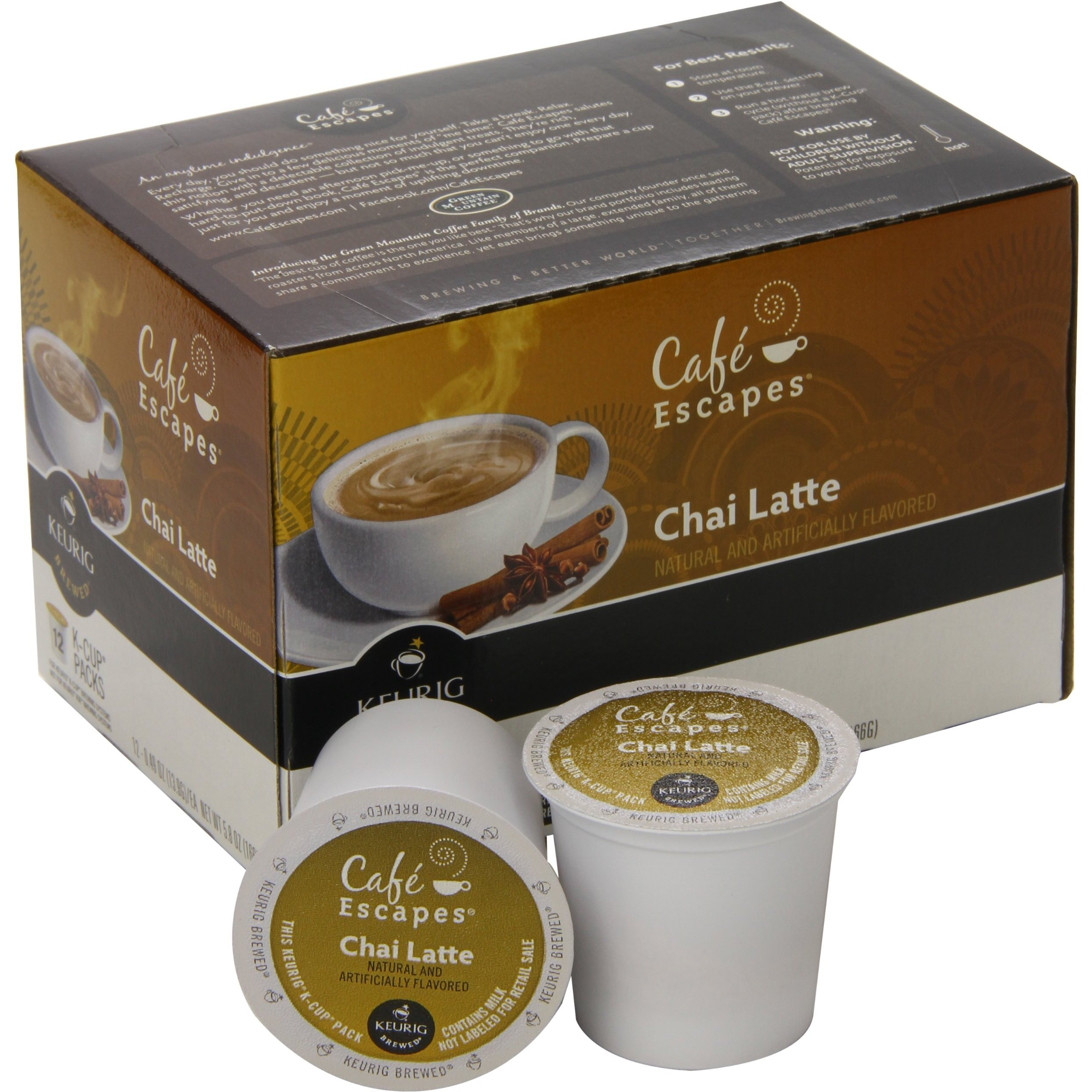 Green Mountain Chai Latte, 12-Count K-Cups