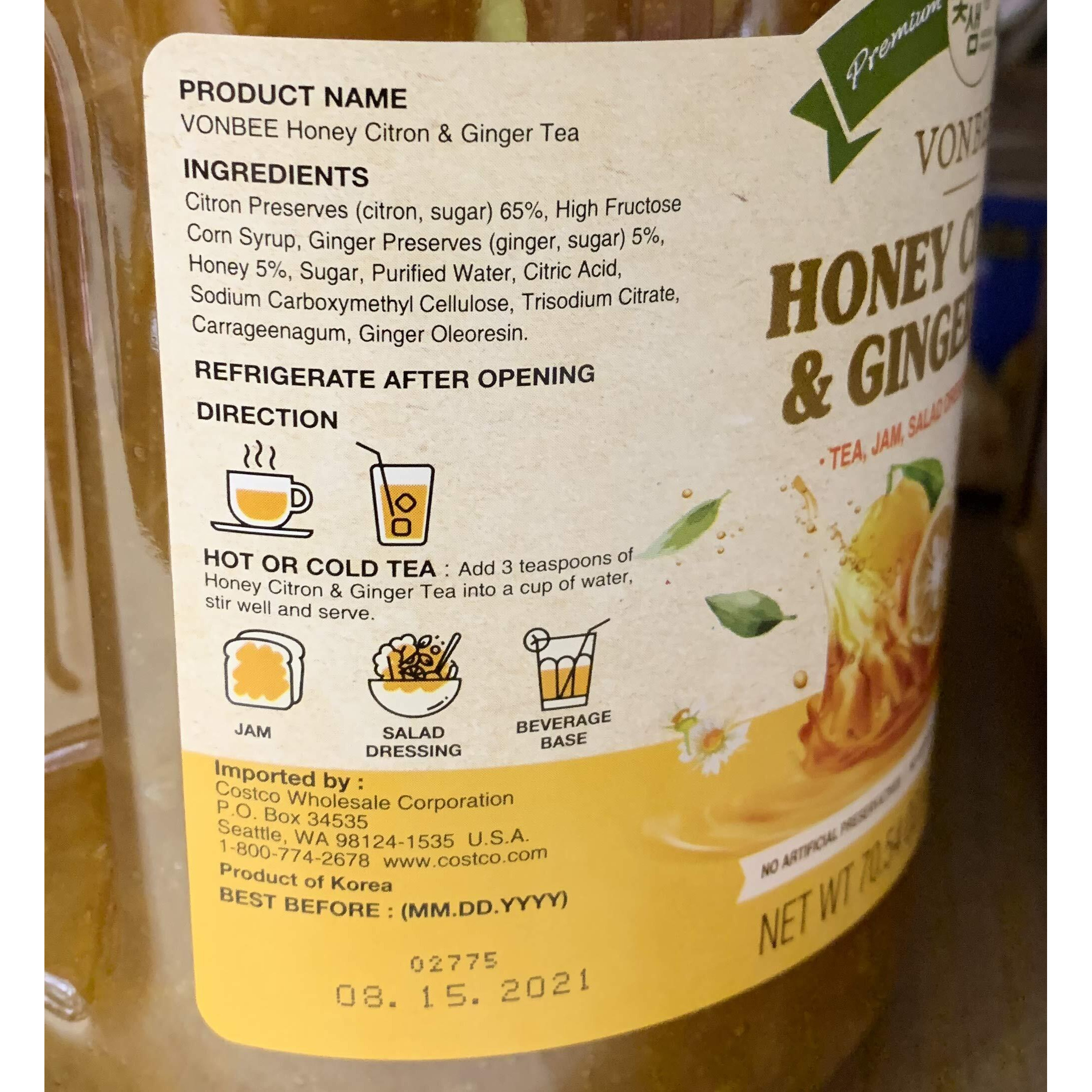 Vonbee Honey Citron & Ginger Tea 4.4 Lb