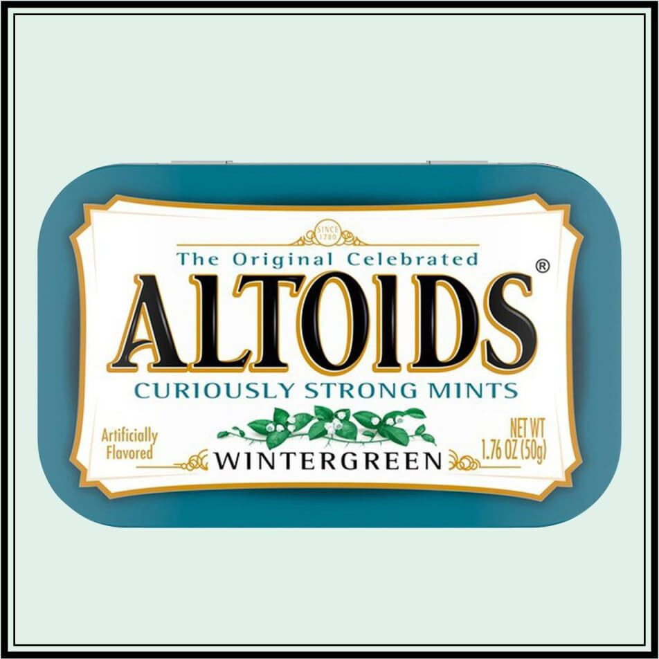 Altoids Classic Wintergreen Breath Mints, 1.76 Ounce - 6 Count (Pack Of 2)