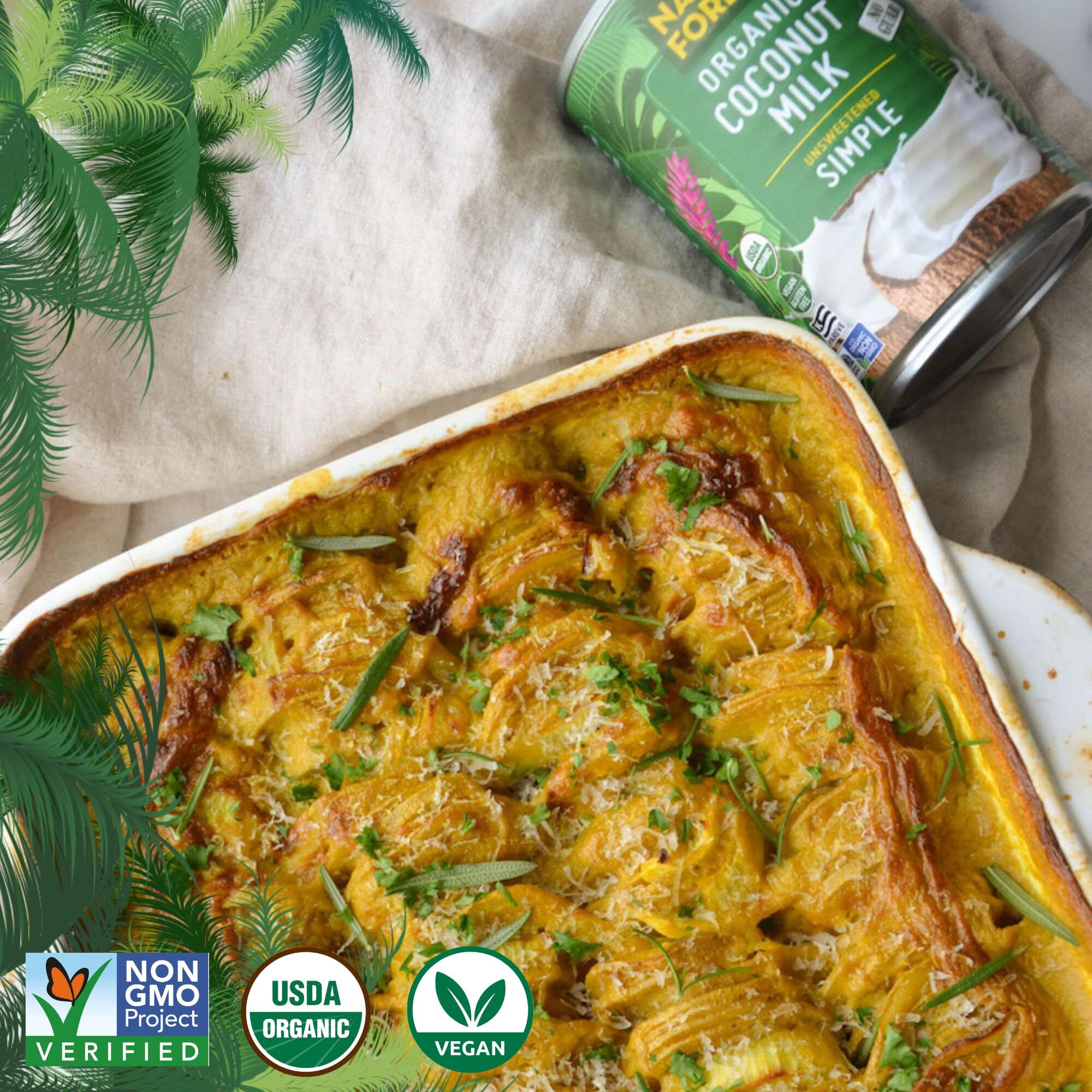 Native Forest Organic Unsweetened Coconut Milk - Canned Coconut Milk, No Guar Gum, Non-Gmo Project Verified, Usda Organic - Simple, 13.5 Fl Oz (Pack Of 12)