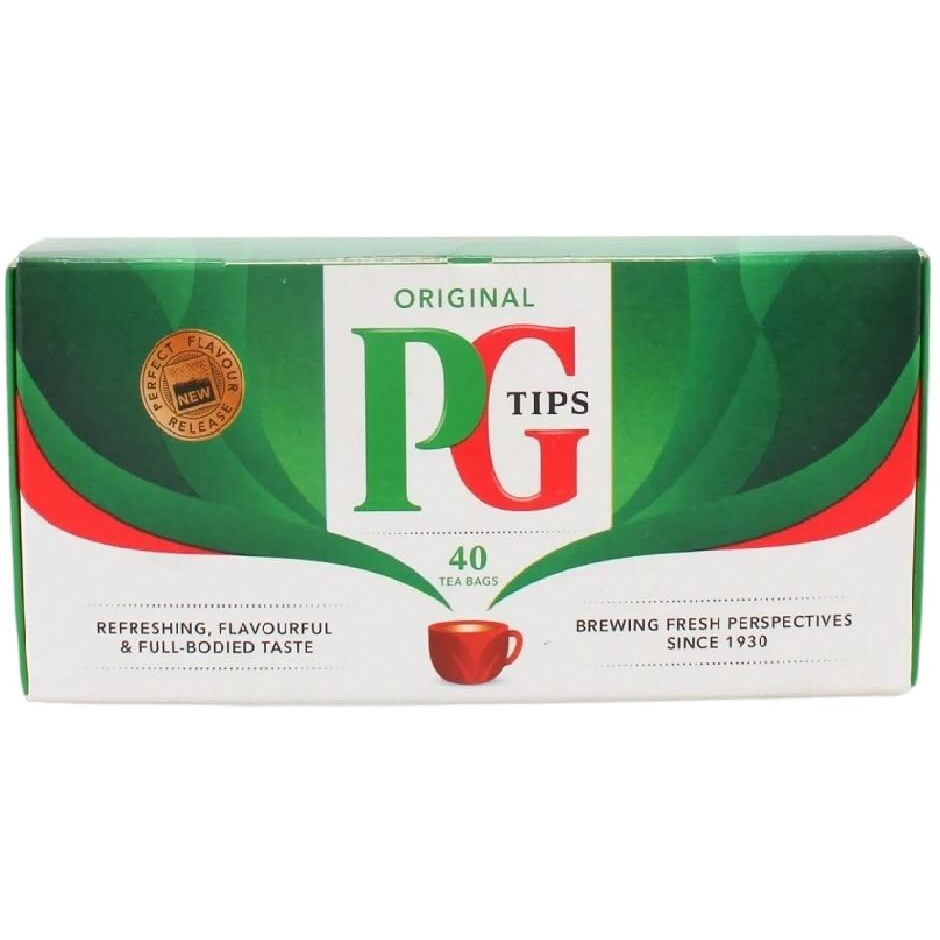 Pg Tips Black Tea, Non-Pyramid Tea Bags, 40 Count (Pack Of 2)