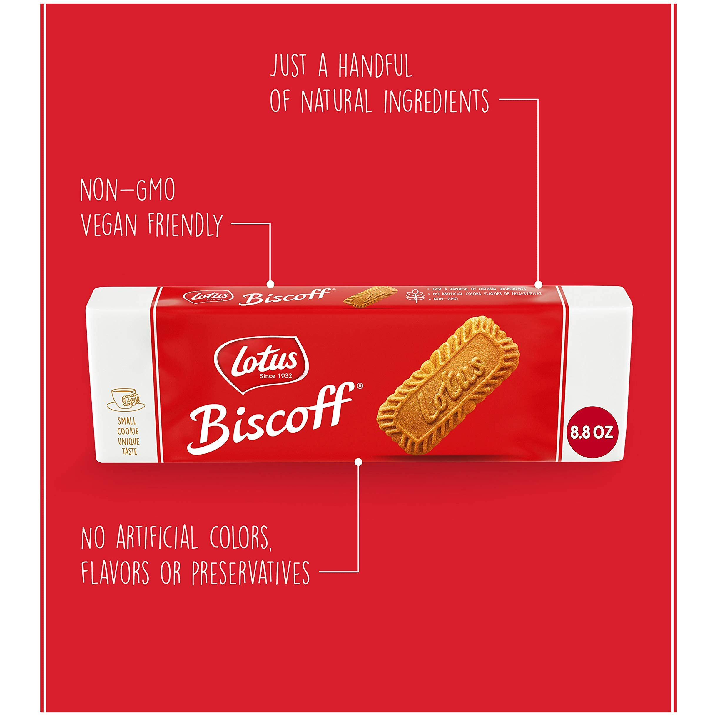 Lotus Biscoff, Caramelized Biscuit Cookies, Non Gmo + Vegan - 8.8 Ounce (Pack Of 10)