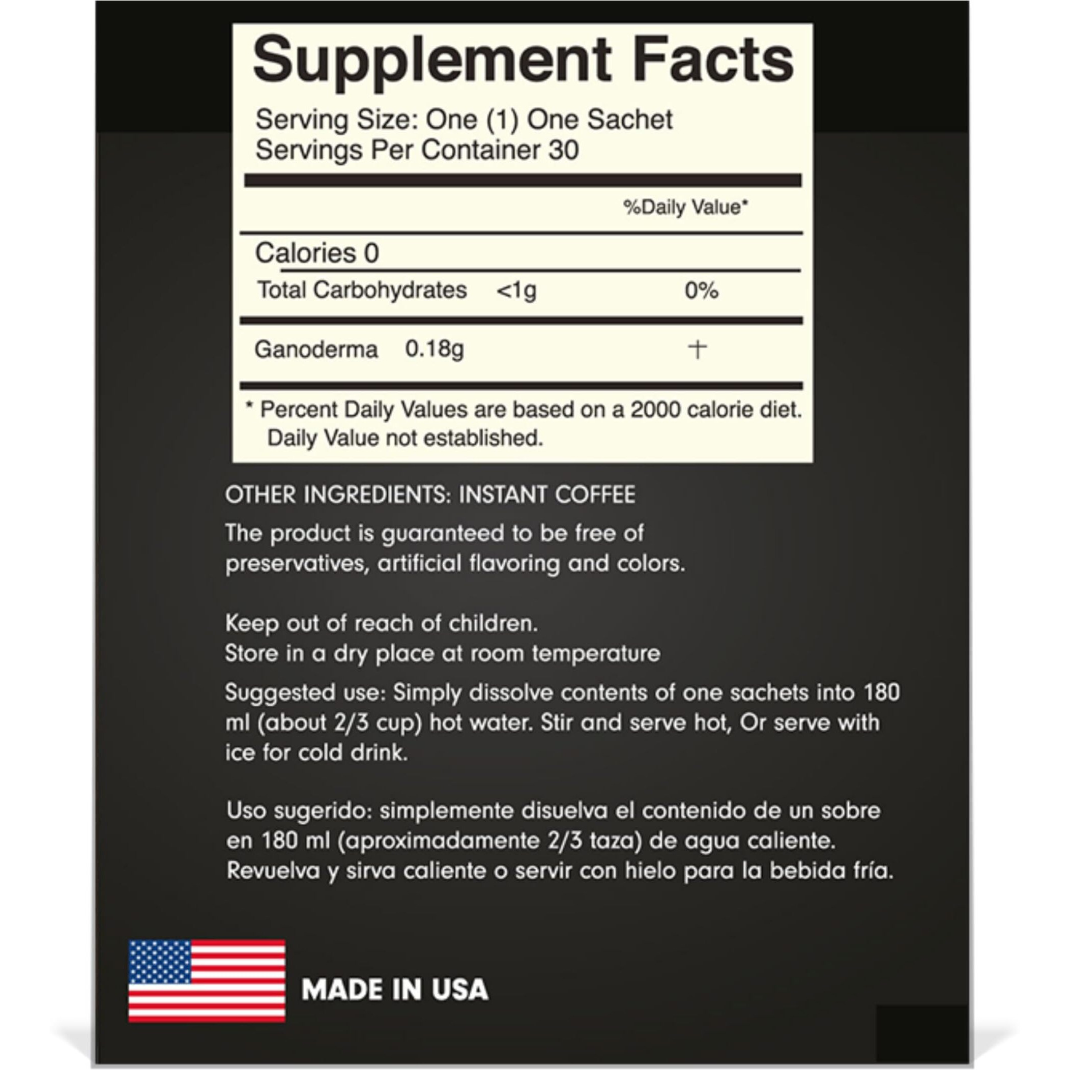 Eternal Spirit Beauty Asian Black Coffee Singles - Unparalleled Convenience In Individual Packets For Quick And Flavorful Energy (30 Sachets - 0.07 Oz Each)