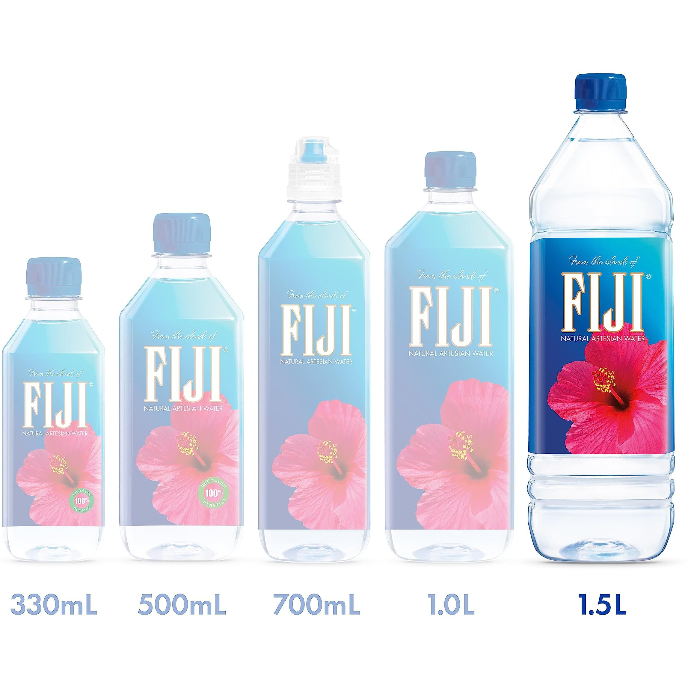 Fiji Natural Artesian Bottled Water 1.5 Liters / 50.7 Fl Ounce (Pack Of 12)