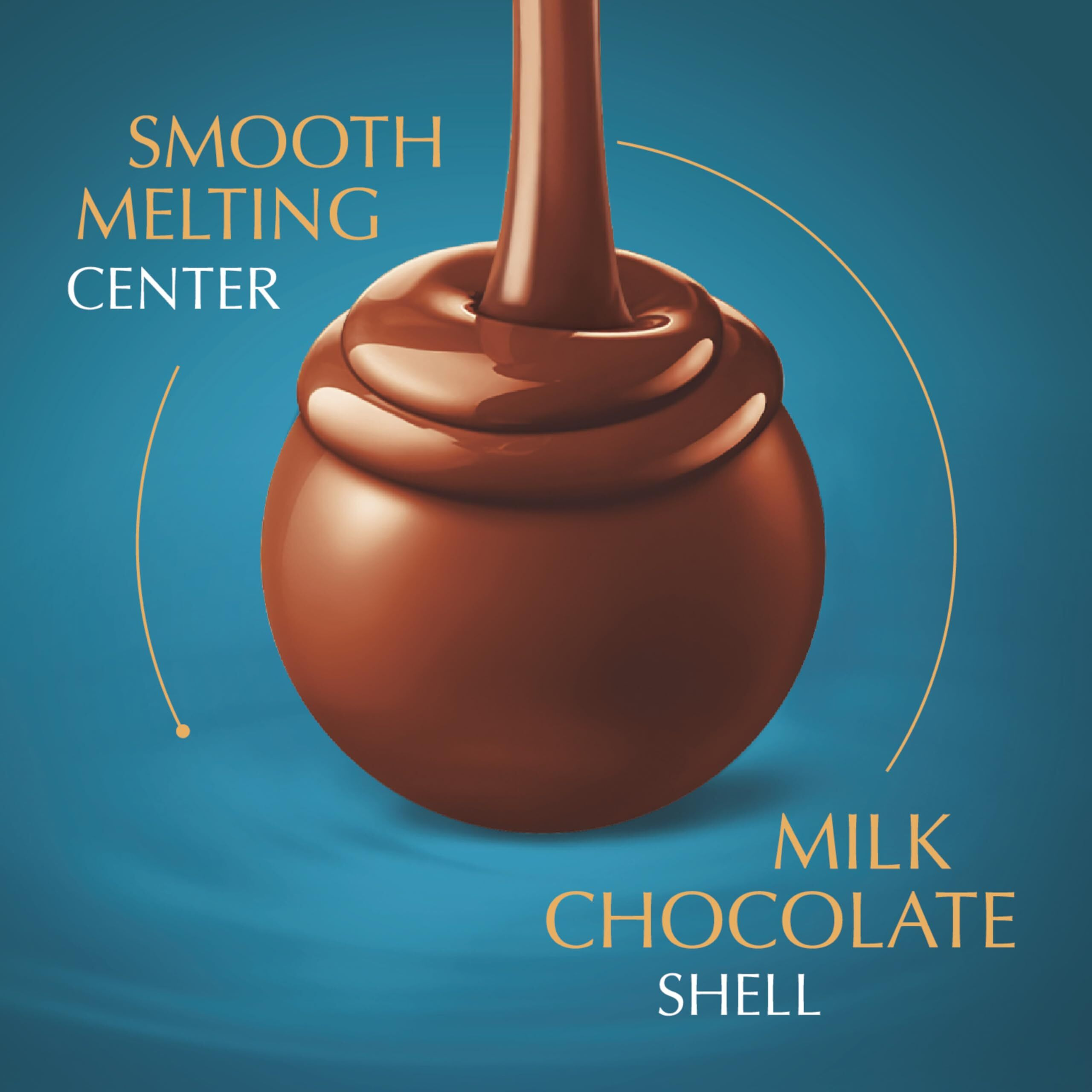 Lindt Lindor Sea Salt Milk Chocolate Truffles, Milk Chocolate Candy With Smooth, Melting Truffle Center, Great For Gift Giving, 25.4 Oz, 60 Count