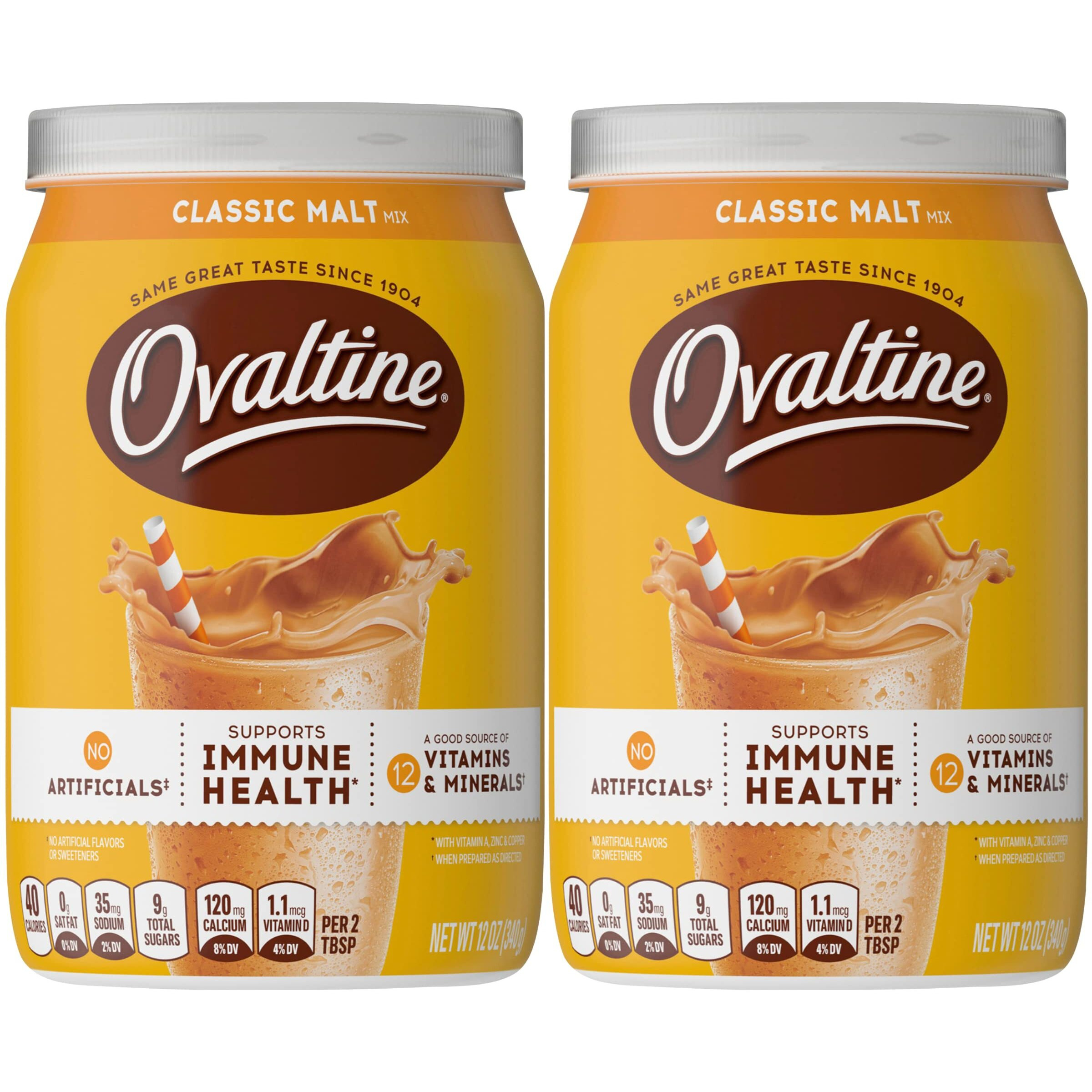Ovaltine Classic Malt - 12 Ounce (Pack Of 2)