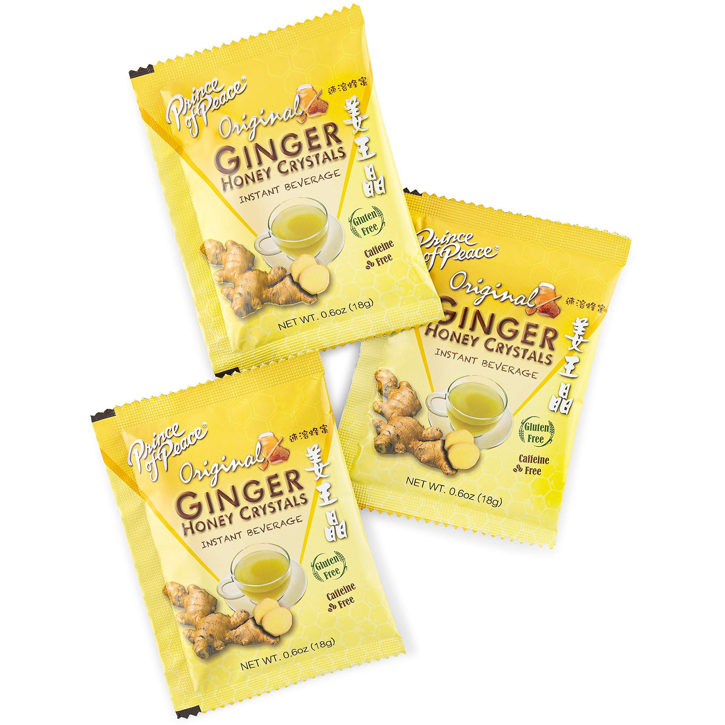 Prince Of Peace Instant Lemon Ginger Honey Crystals, 2 Pack Of 30 Sachets - Instant Hot Or Cold Beverage - Easy To Brew Ginger And Honey Crystals
