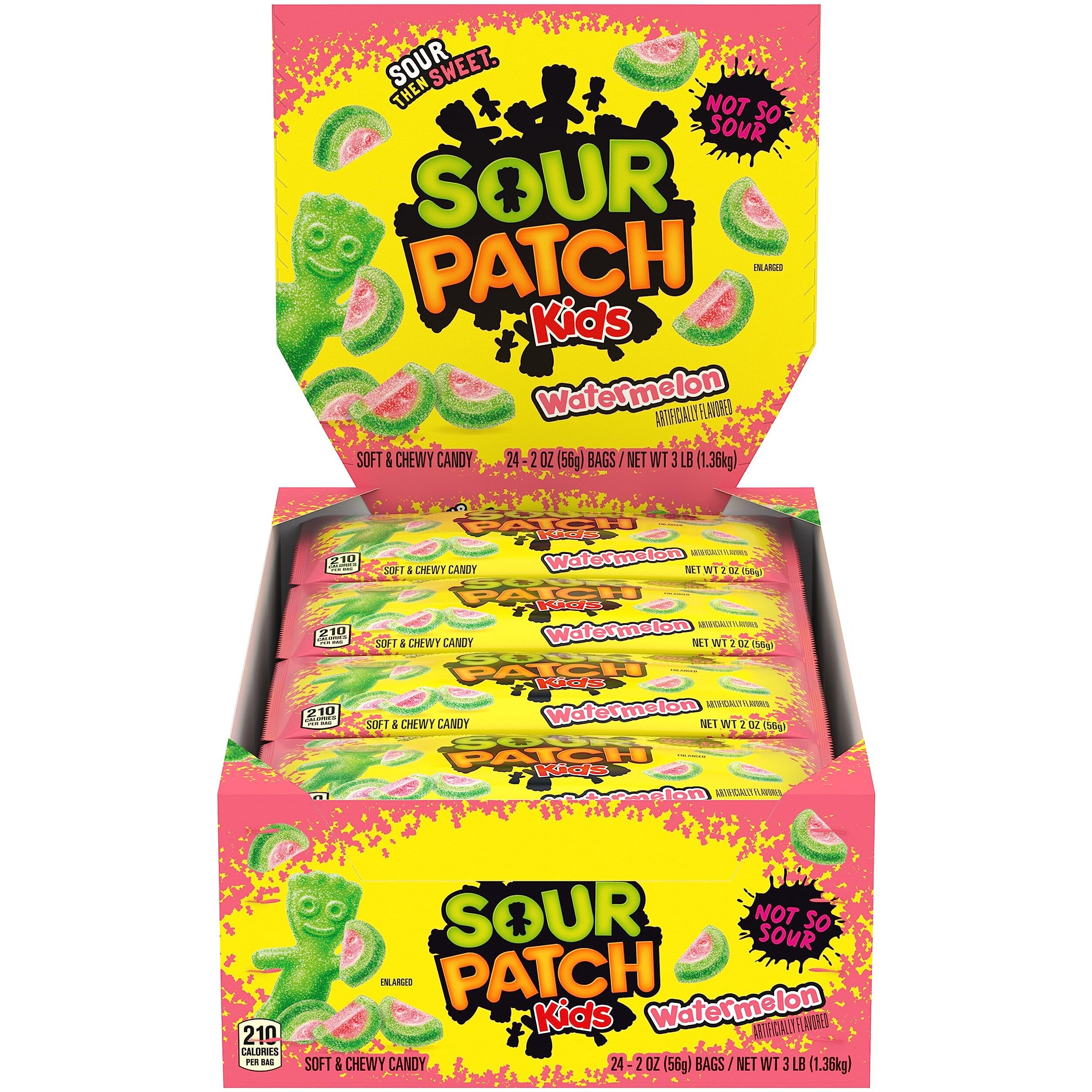 Sour Patch Kids Watermelon Soft & Chewy Candy, 24 - 2 Oz Bags