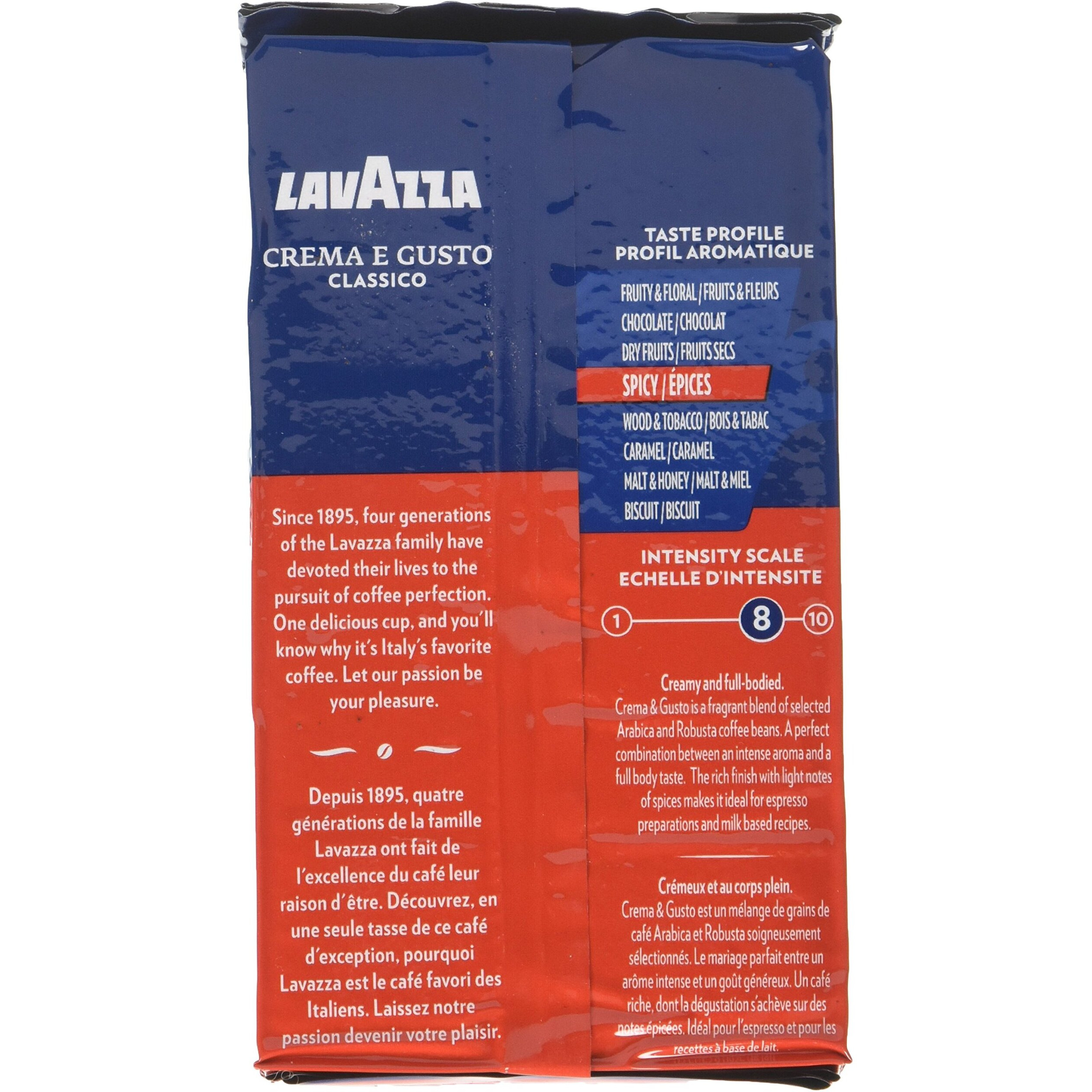 Lavazza Italian "&quotCrema E Gusto"" Ground Espresso (1 Case  20 X 8.8 Oz Bricks)
