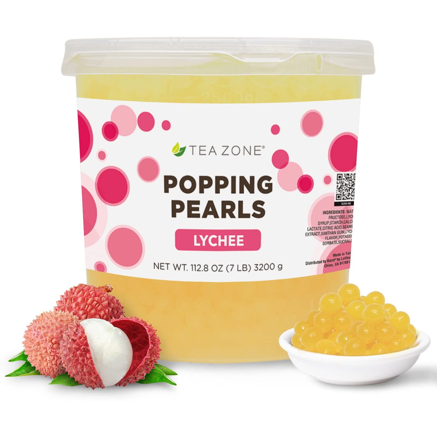 Tea Zone 7 Lb Lychee Popping Pearls