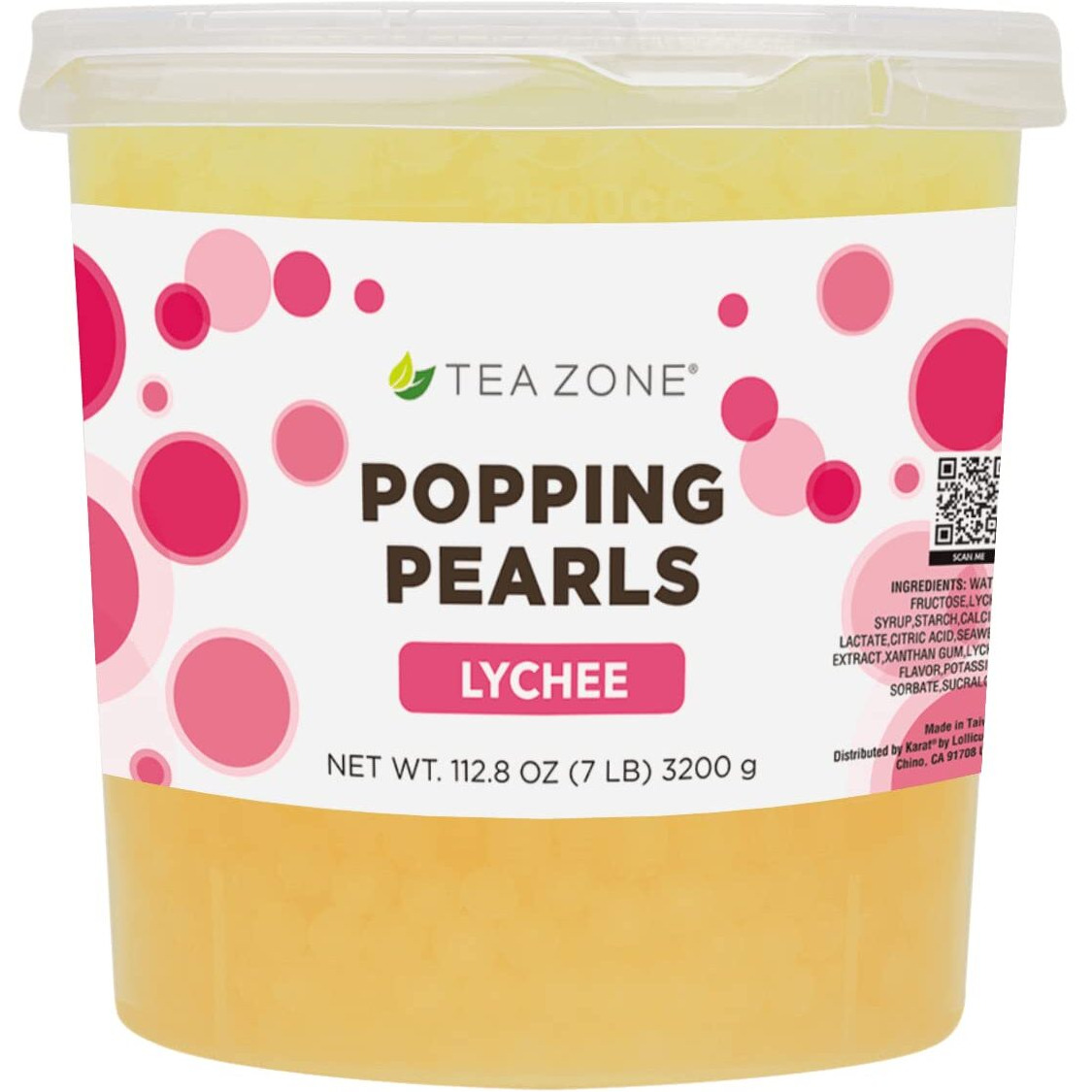Tea Zone 7 Lb Lychee Popping Pearls