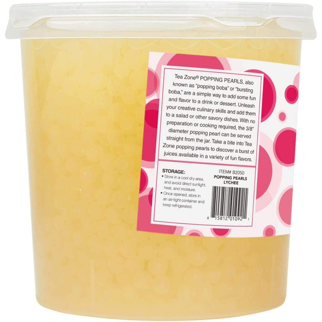 Tea Zone 7 Lb Lychee Popping Pearls