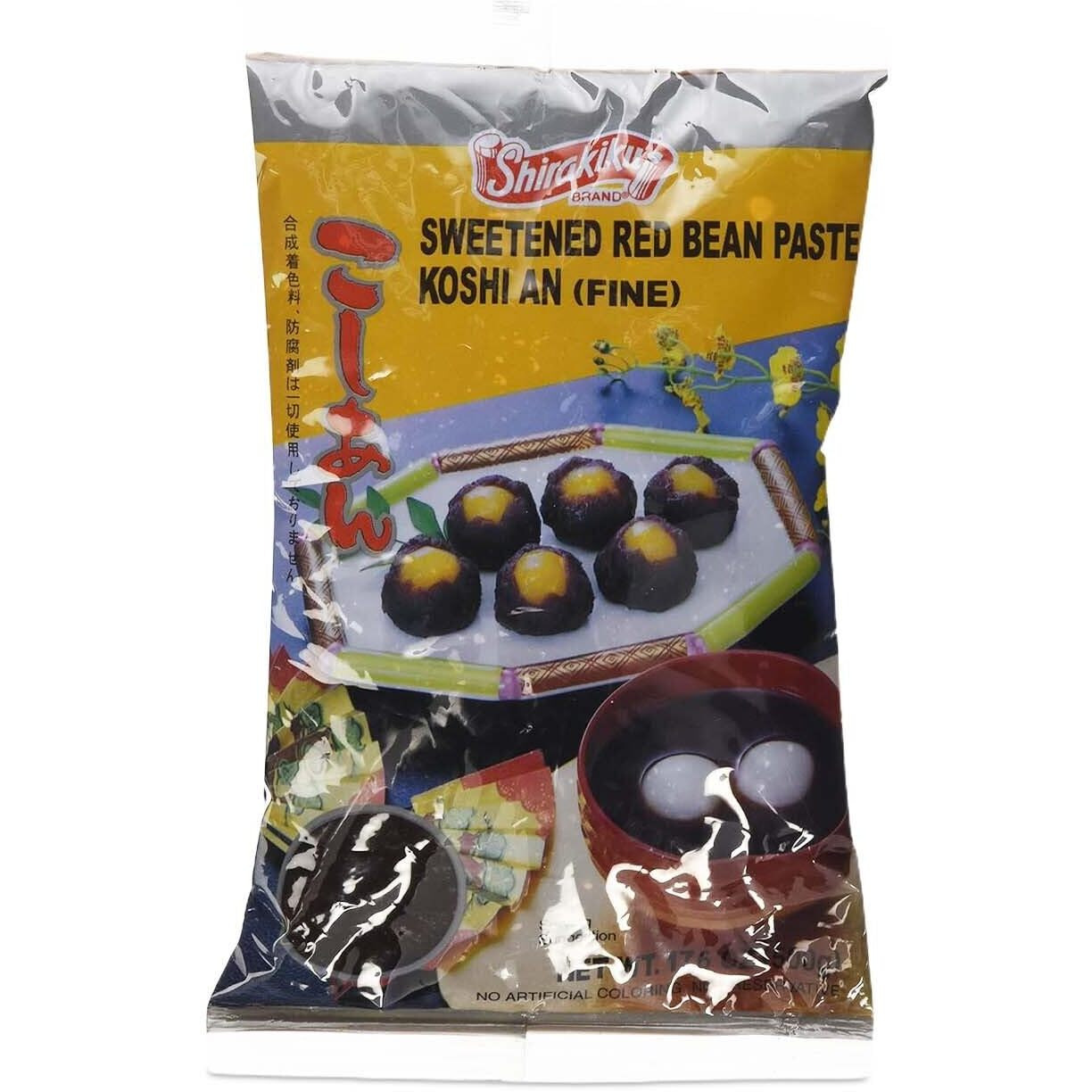 Shirakiku Red Bean Paste Koshi An (Fine) | Japanese Sweetened Red Bean With Sugar And Water, No Artificial Coloring | Perfect For Asian Desserts - 17.6Oz Single Pack