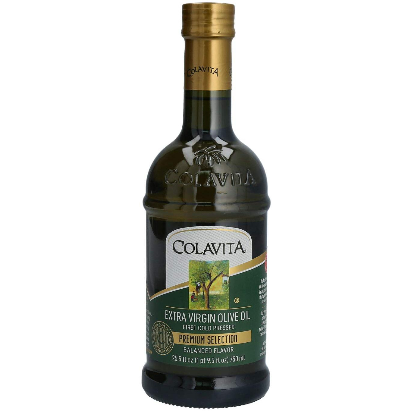 Colavita Premium Selection Extra Virgin Olive Oil Glass Bottle 25.5 Fl Oz