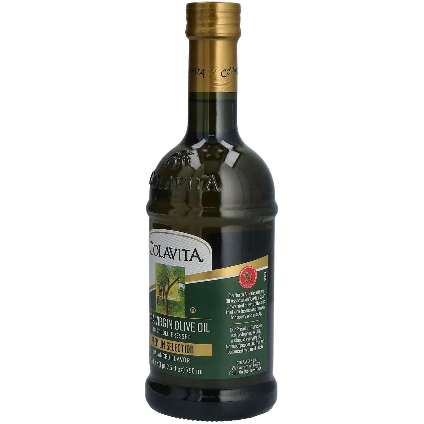 Colavita Premium Selection Extra Virgin Olive Oil Glass Bottle 25.5 Fl Oz