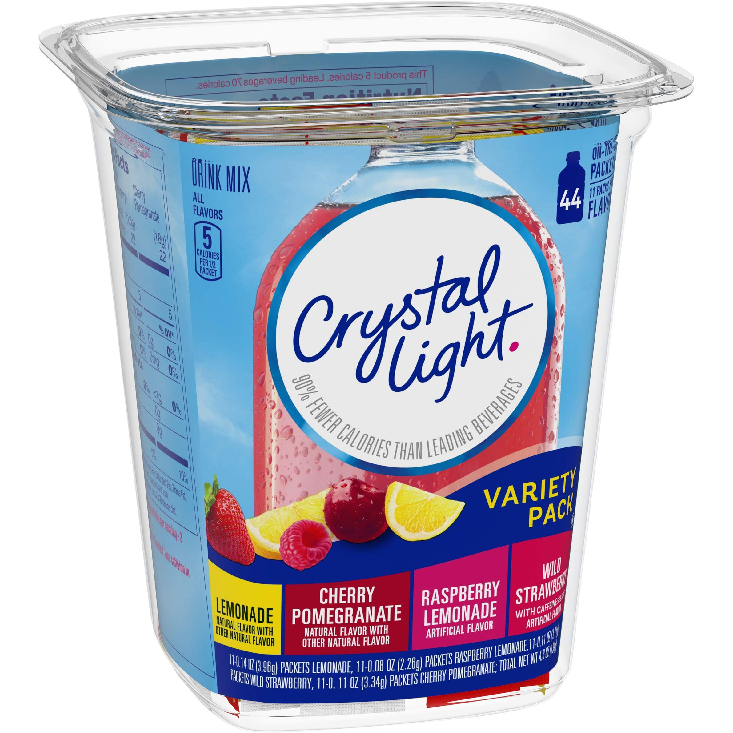 Crystal Light Sugar-Free Fruit Variety On-The-Go Powdered Drink Mix 44 Count