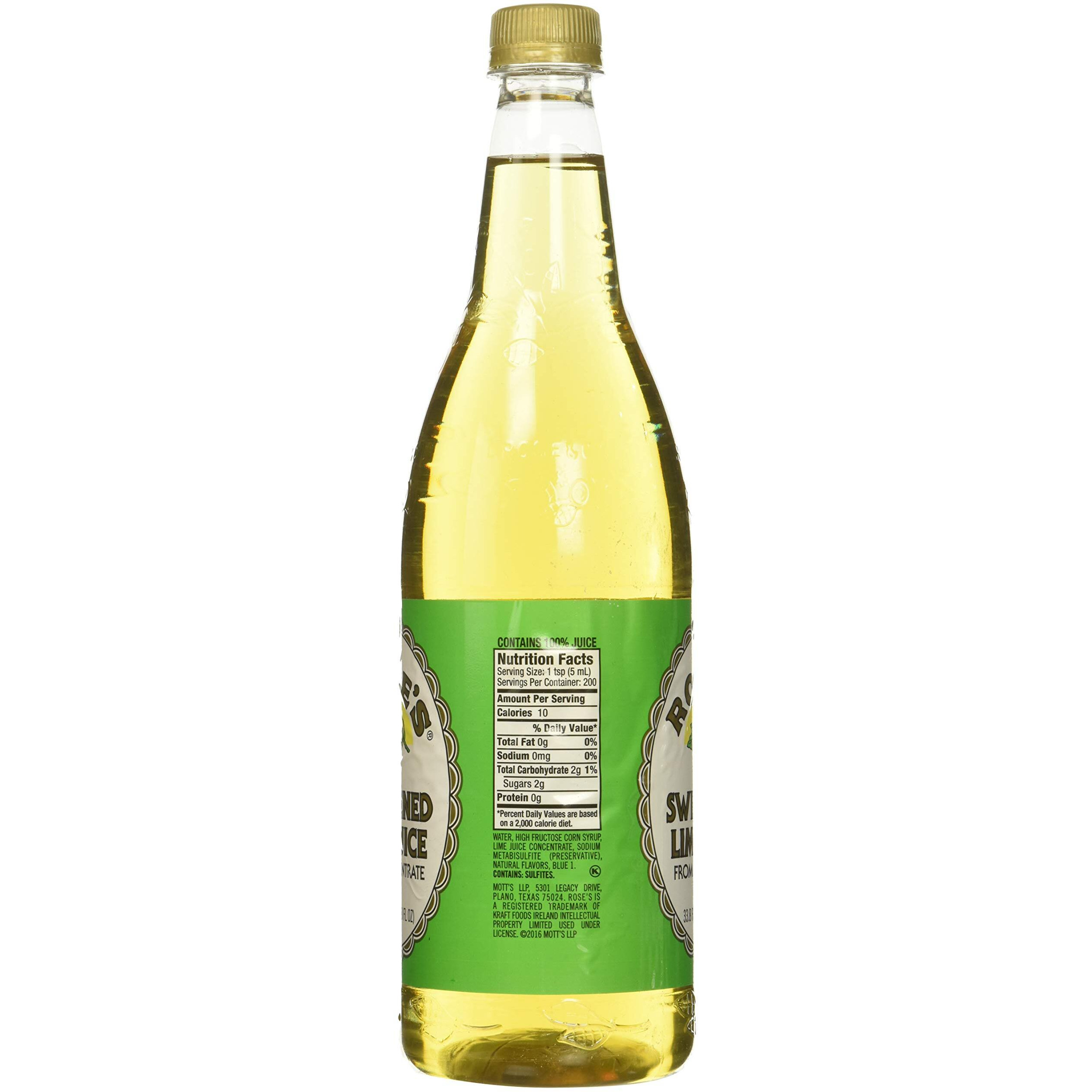 Roses Sweetened Lime Juice, 1 Liter (33.8 Fluid Ounces) Plastic Bottle (Pack Of 2)