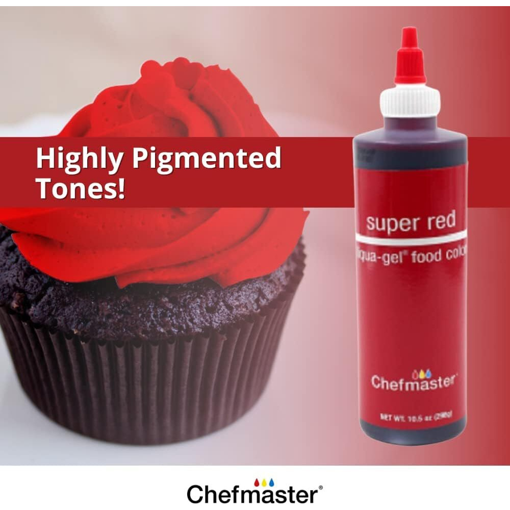 Chefmaster Liqua-Gel Food Color, 10.5-Ounce, Super Red