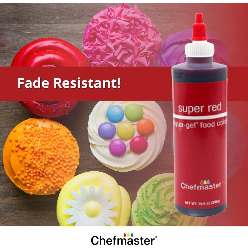 Chefmaster Liqua-Gel Food Color, 10.5-Ounce, Super Red