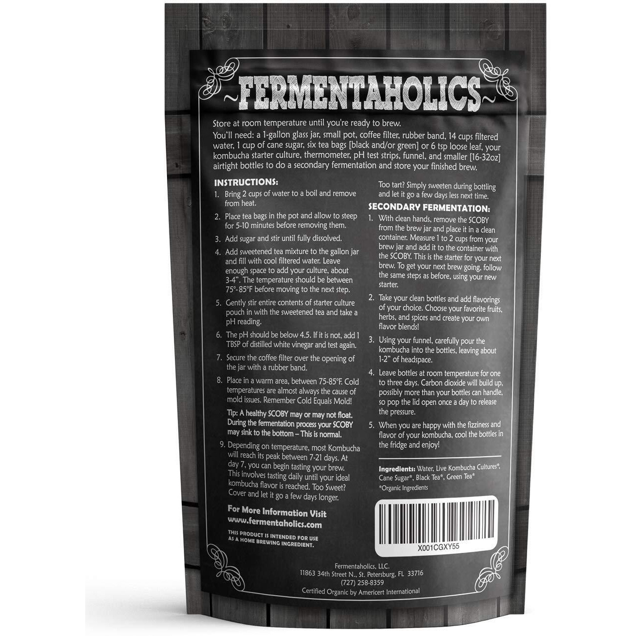 Fermentaholics Kombucha Scoby & Starter Tea | Live, Fresh, Organic Starter Culture | Diy Kombucha | 12Oz Fresh Starter Tea