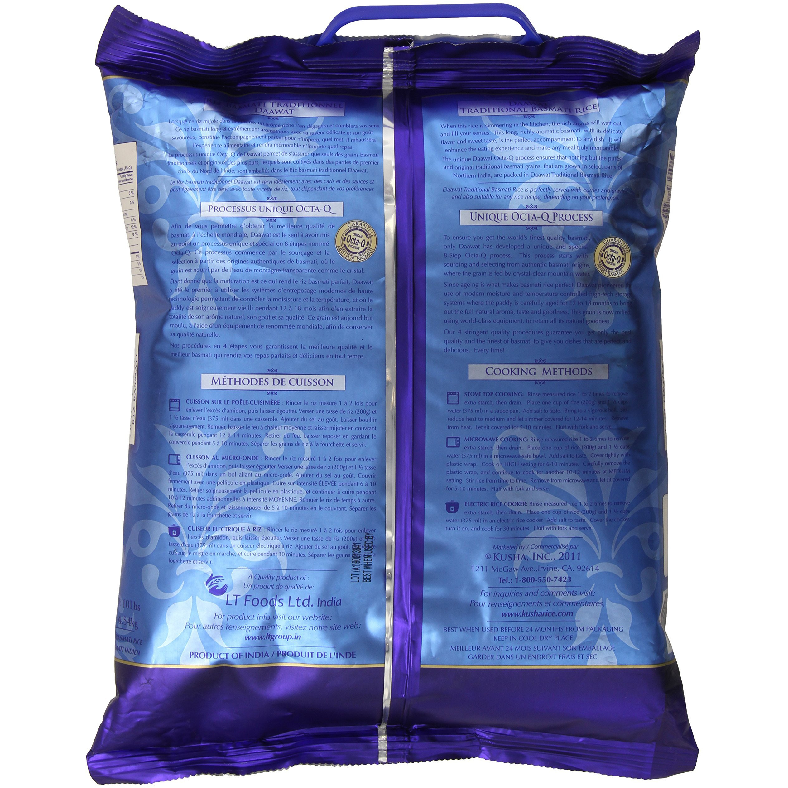 Daawat Traditional Basmati Rice, 10 Pound Packaging May Vary