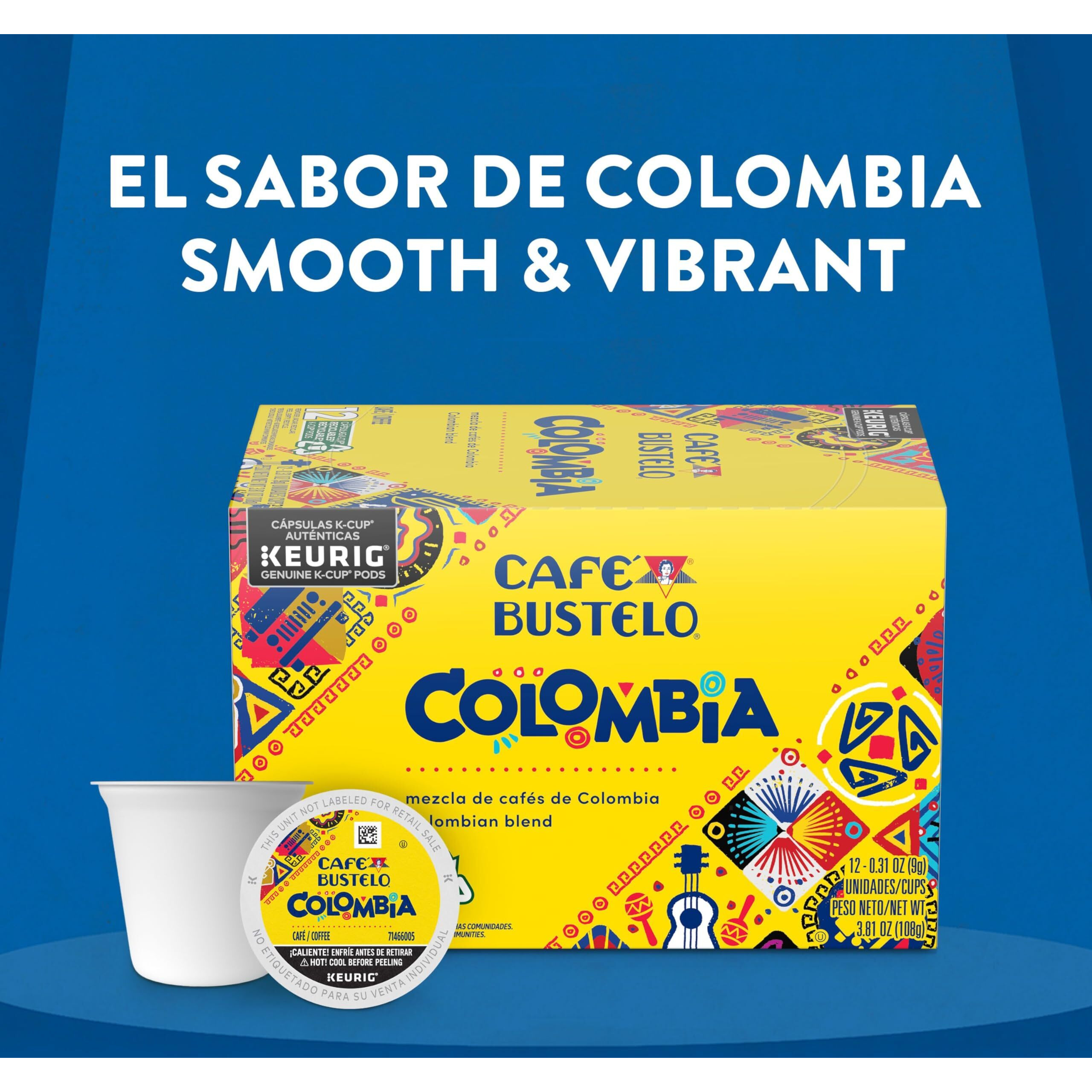 Caf   Bustelo Colombia Medium Roast Coffee, 72 Keurig K-Cup Pods