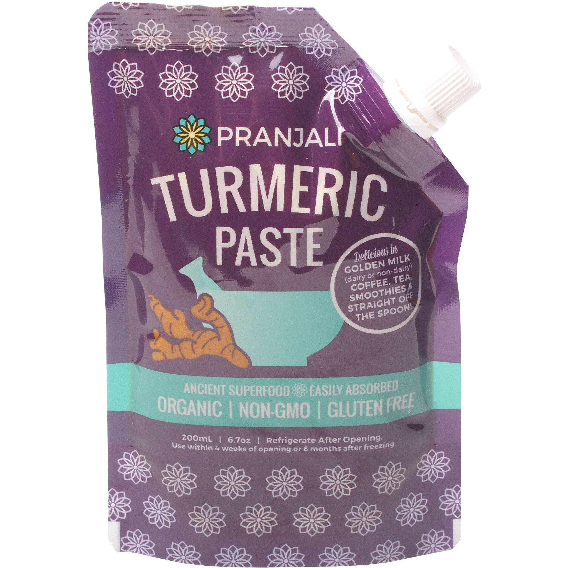 Pranjali Turmeric Paste (Golden Paste), Organic, Non-Gmo, Gluten-Free, 6.7 Ounces