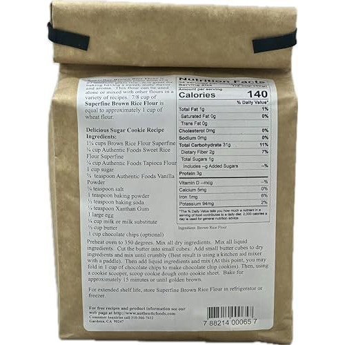 Authentic Foods Superfine Brown Rice Flour - 3Lb