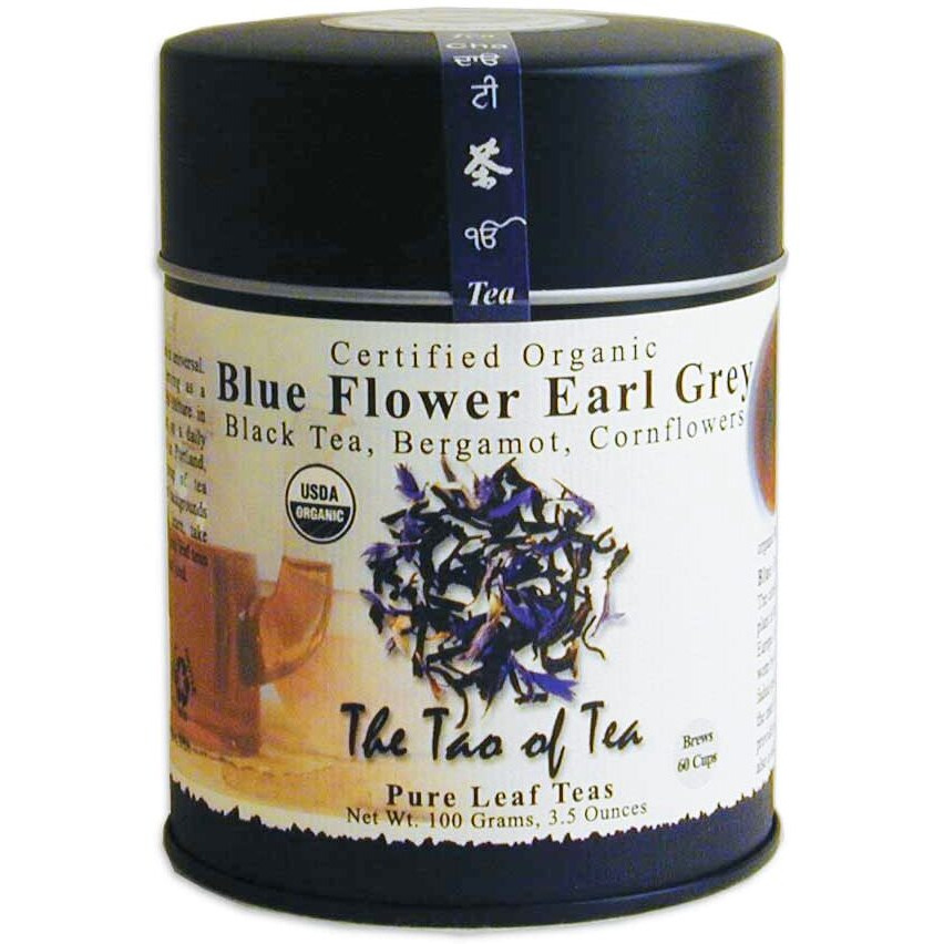 The Tao Of Tea, Blue Flower Earl Grey Black Tea, Loose Leaf, 3.5 Ounce Tin